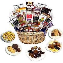 Gourmet Chocolate Gift Basket, Customizable for Business Client Thank You Sympathy Birthday Gifts (47 Piece)