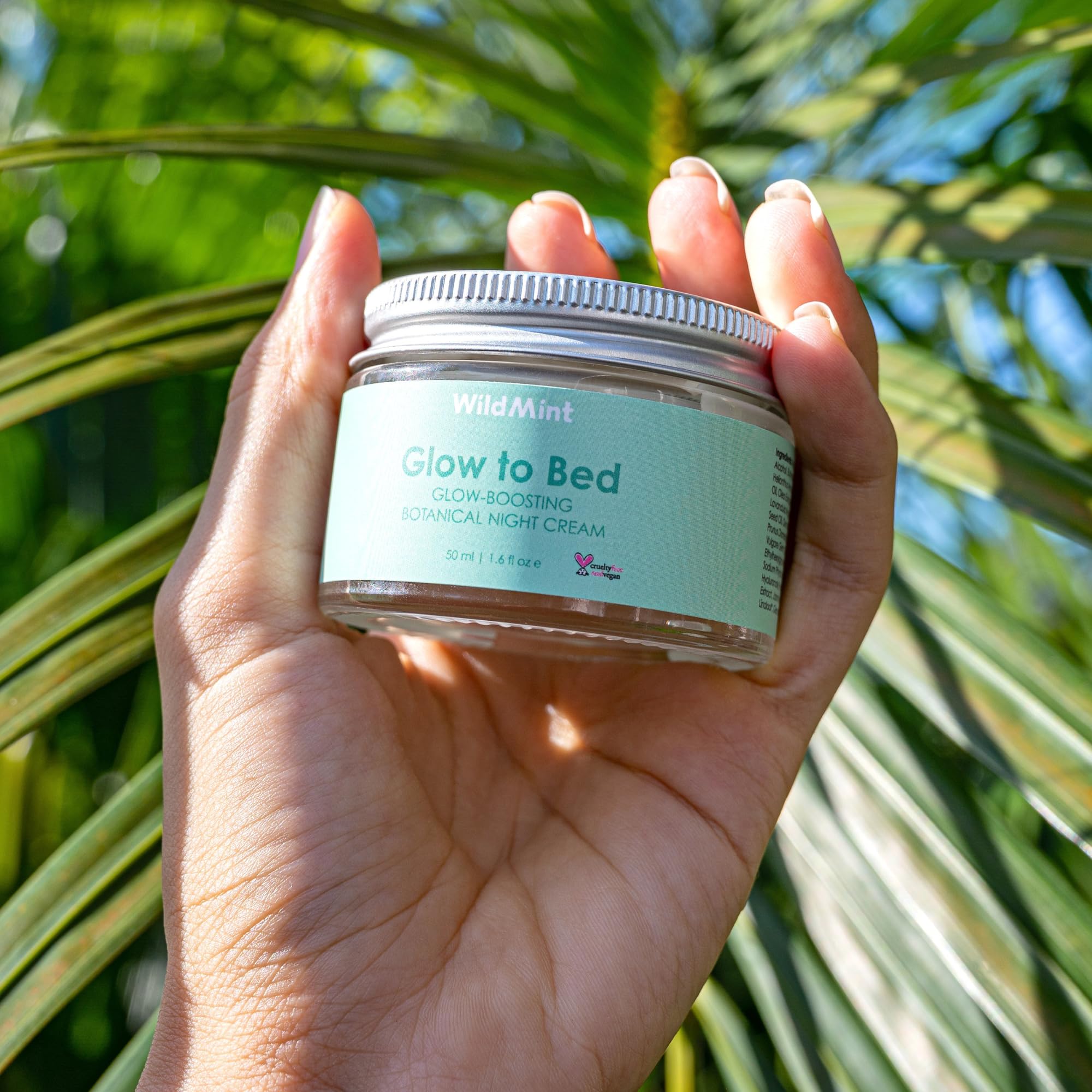 WildMint Glow to Bed Natural Facial Night Cream, 50 ml (Pack of 1) - Image 4