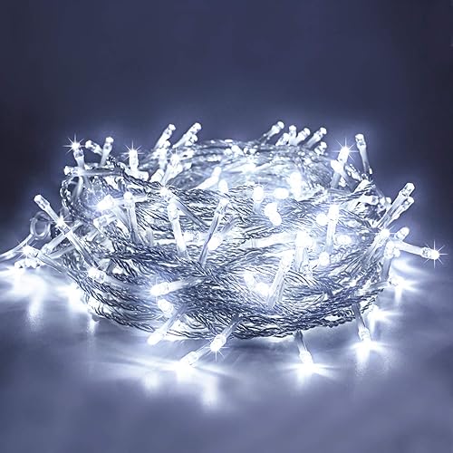 AWQ Guirnalda de luces LED de 66 pies para interiores, 200 luces LED para interiores, exteriores, bodas, cumpleaños, árbol de Navidad, decoración de