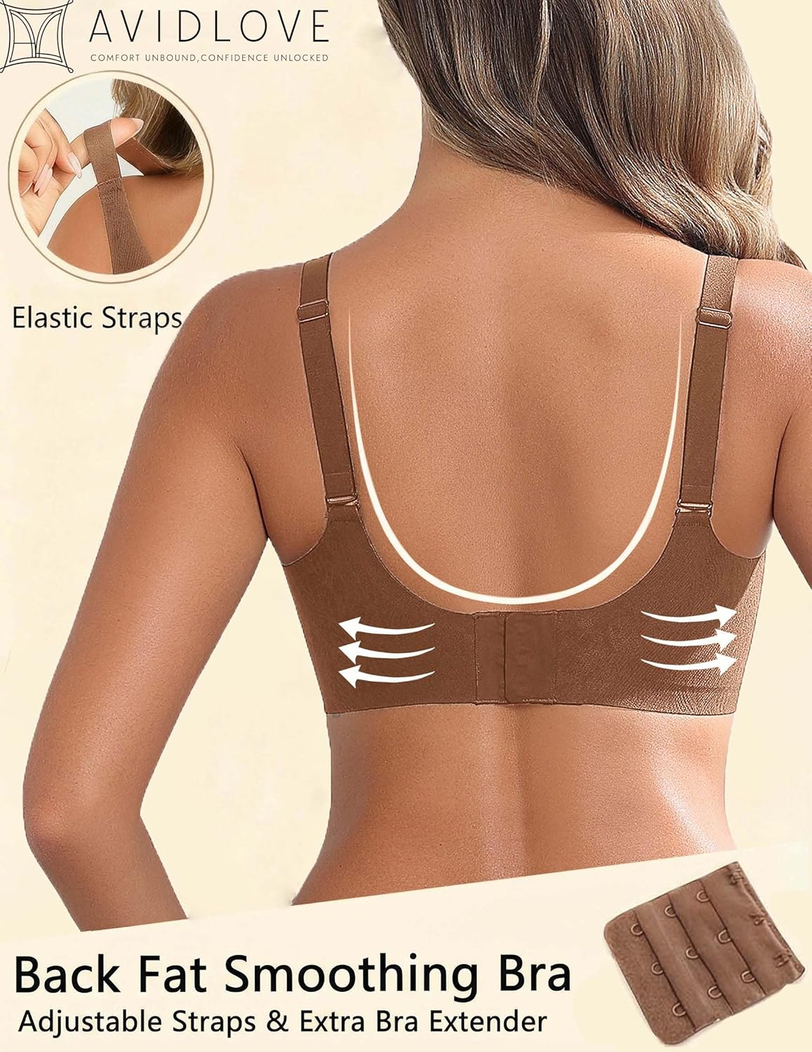 Avidlove Women's Wireless Bras Seamless Bra Full Coverage Lace Bra S-3XL - Image 3