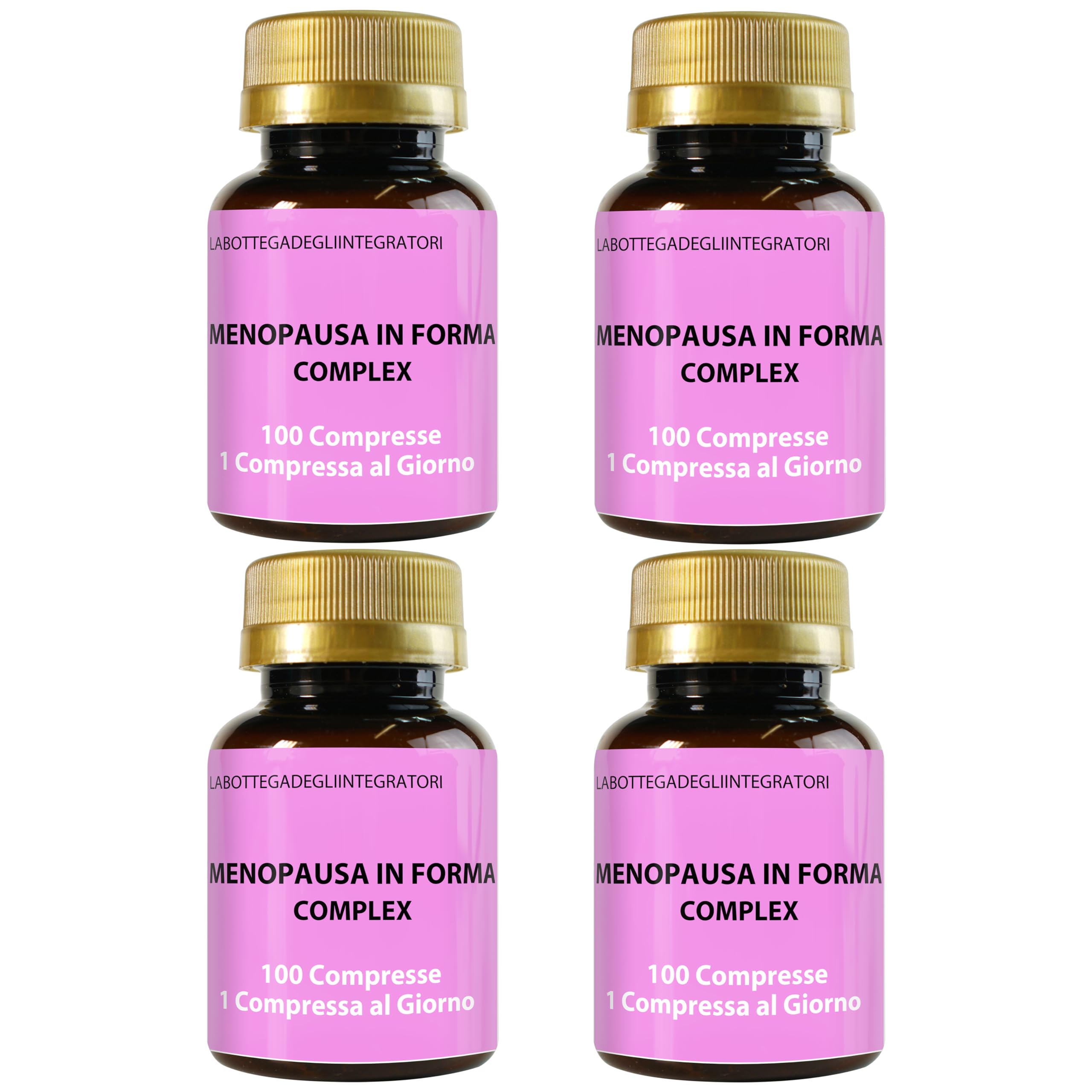 Kudzu e Trifoglio Rosso Ricchi in Isoflavoni, con Cimicifuga, Agnocasto, Moringa, Salvia, Dioscorea, Verbena | Menopausa In Forma Complex 400 Compresse | Controllo del Peso e Rilassamento | Vampate