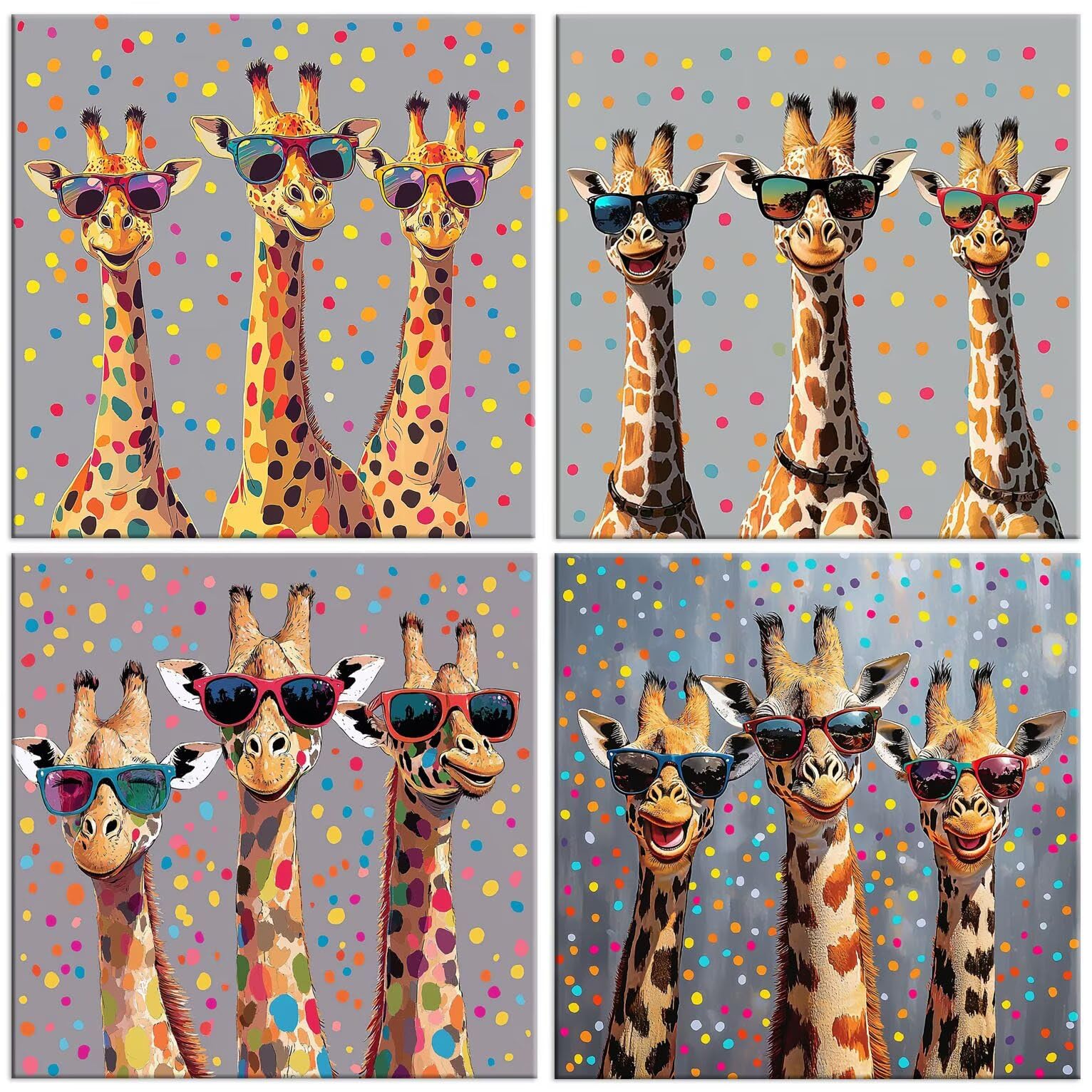 Jirafa Diamond Painting, 5D Kits de Pintura de Diamantes 35x35cm G-953