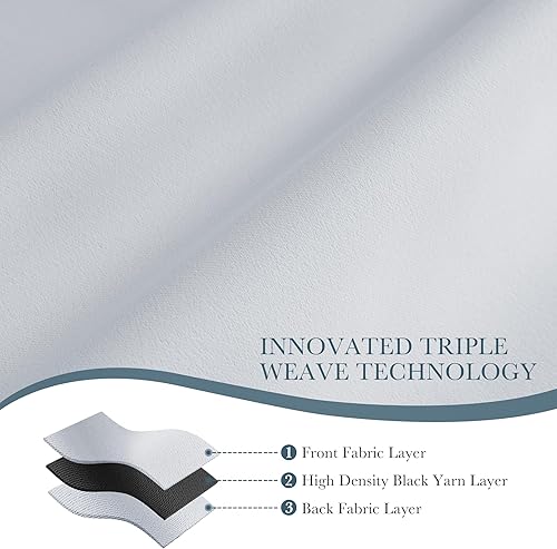 Miniatura 338 de PONY DANCE - Cortinas opacas aisladas térmicamente, set de 2 cortinas opacas con bolsillo para barra / pestaña trasera, paneles de cortinas opacas,