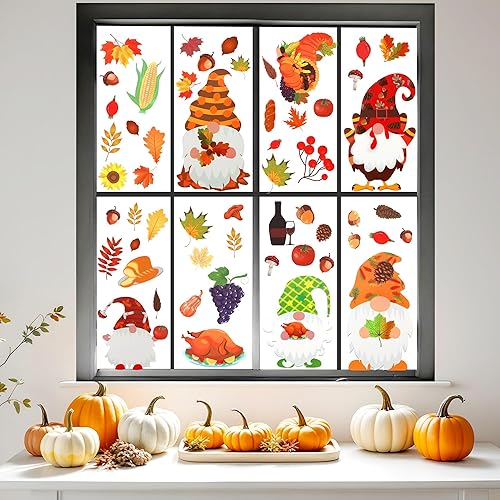 Miniatura 4 de KatchOn, Adhesivos de ventana de Acción de Gracias para ventanas de cristal, 90 piezas, calcomanías de ventana de Acción de Gracias para
