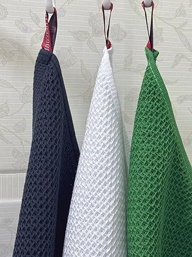 Miniatura 7 de Mia'sDream Paños de cocina de algodón natural, paños de cocina de tejido gofre, toallas de mano suaves y absorbentes, 12 x 12 pulgadas, paquete de 6