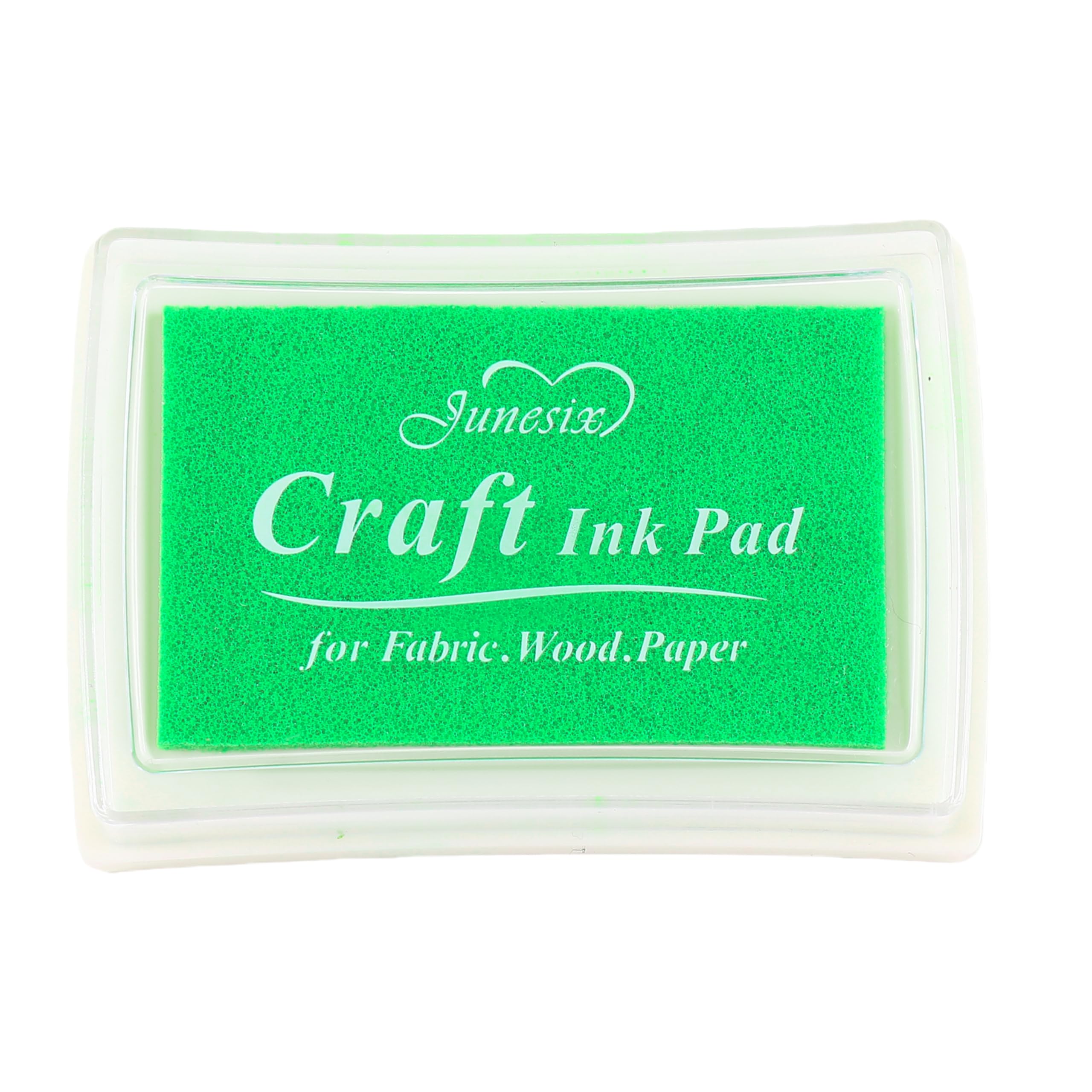 Craft Ink Stamp Pad for Paper Wood Fabric 15 Colors Available for Rubber Stamps (Light Green)