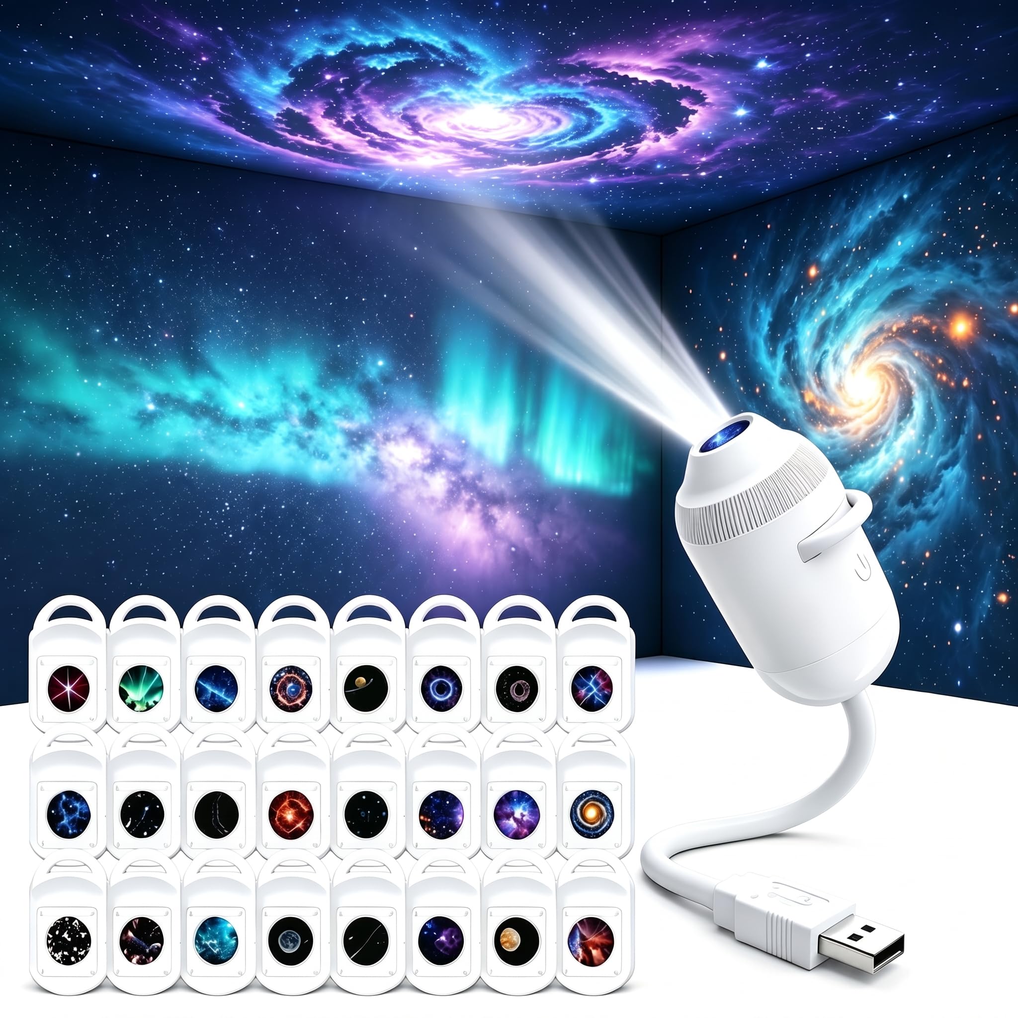 Galaxy Projector Night Light 360 Degree Rotating Night Light Star Projector
