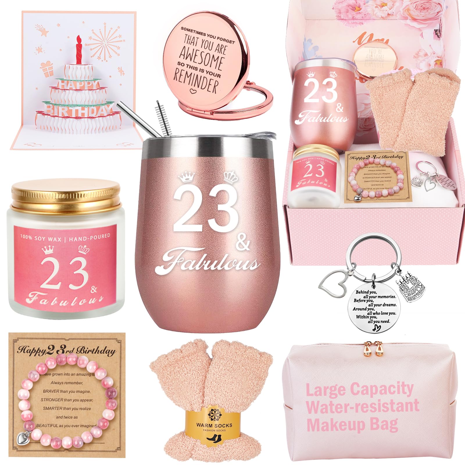 Awfrky Birthday Gifts for Women, Birthday Gift Box Set for Woman Best Friends Female Sister Mom Daughter Wife Her Girlfriend Coworker Bestie, Unique Gifts for Women — view 16