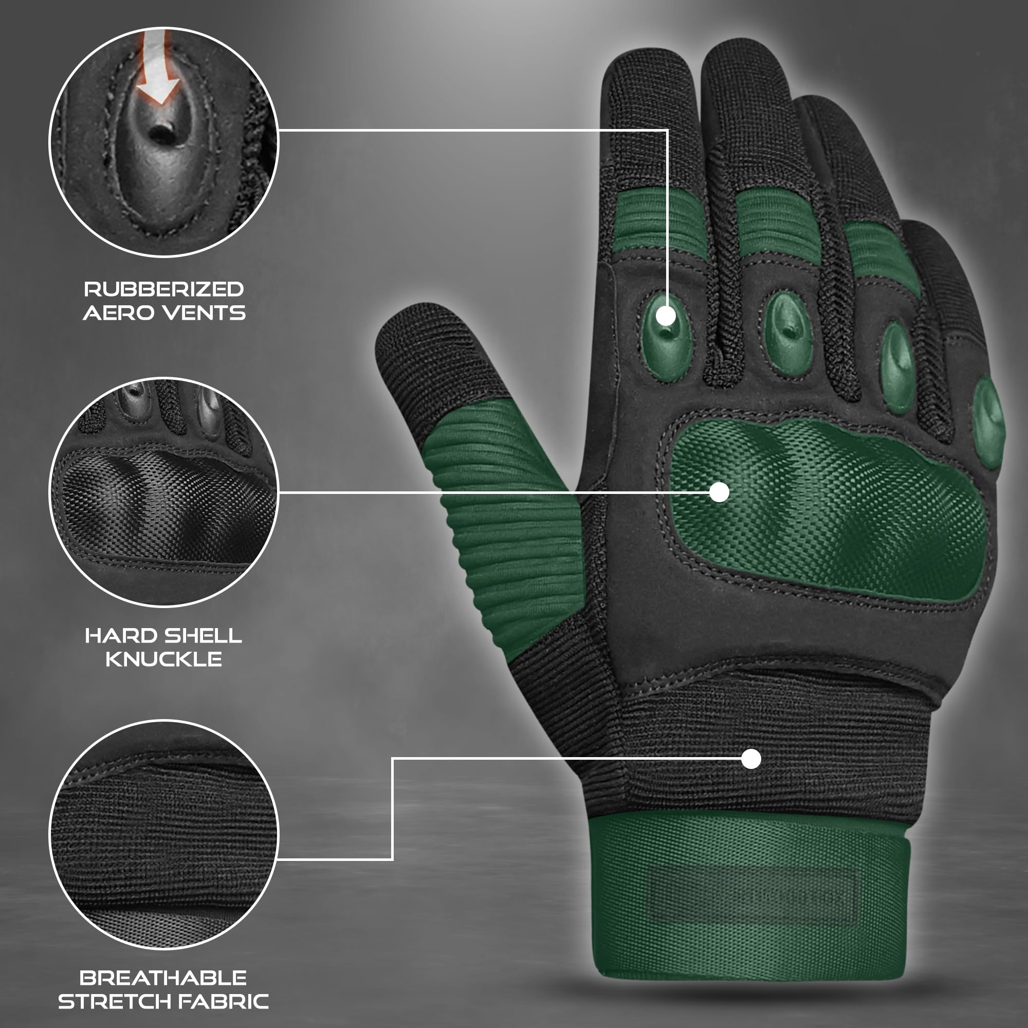 WESTWOOD FOX - Guanti da moto per uomo e donna, con dita piene e rigide, per touchscreen
