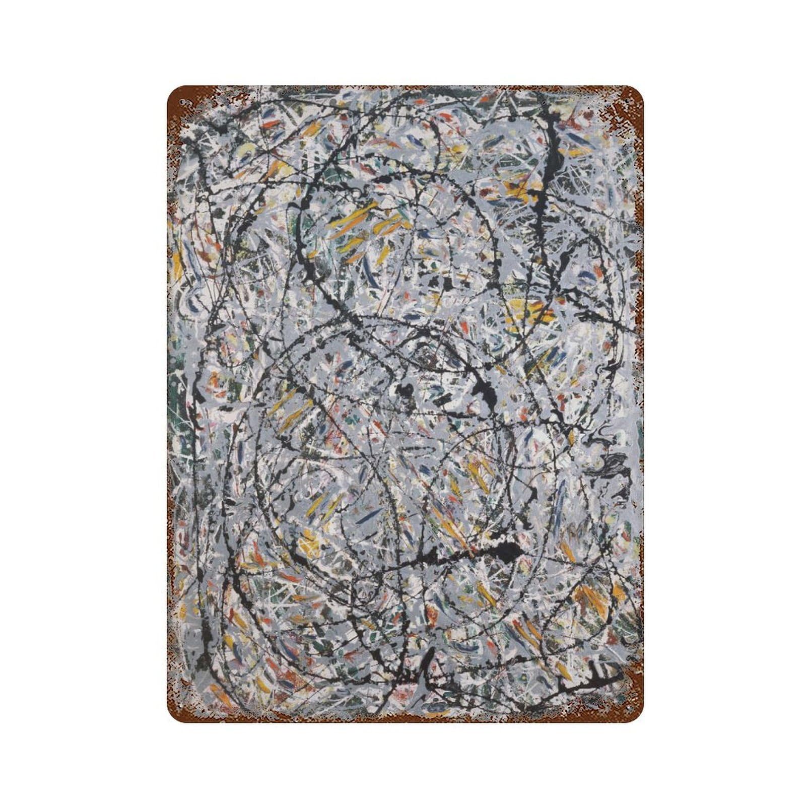 xiaoxiaoshen Jackson Pollock Abstract Expressionist4 Wall Decor Art Metal Tin Poster Modern Home Decor Art Home Bar Shop Decorations Vintage Sign 40x30cm