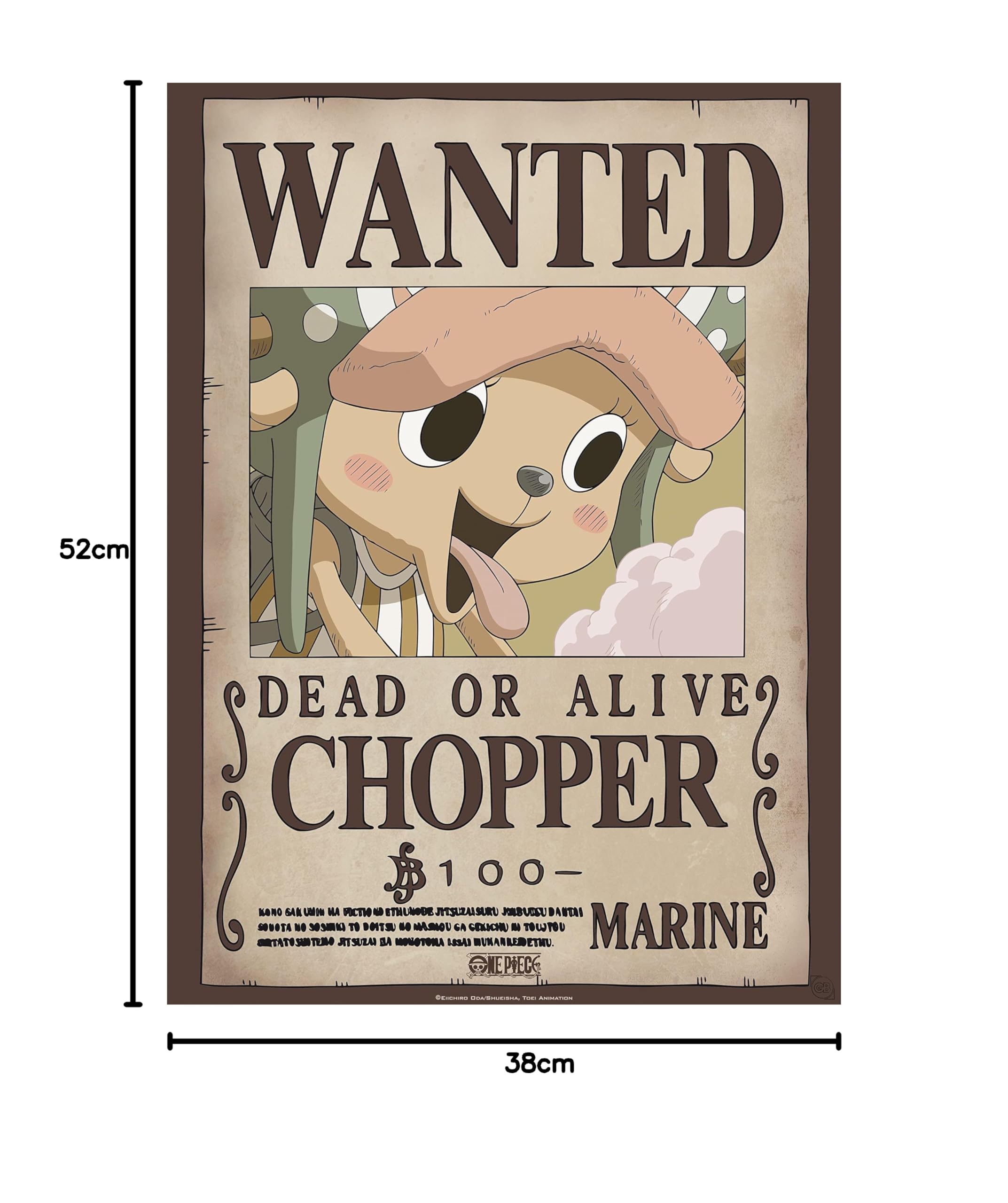 ABYSTYLE Póster One Piece Wanted Chopper 38x52cm : Amazon.es