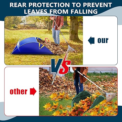 Miniatura 3 de Recolector de hojas, bolsas de hojas desplegables portátiles, herramientas plegables para recoger hojas, cargador de hojas, bolsas de jardín