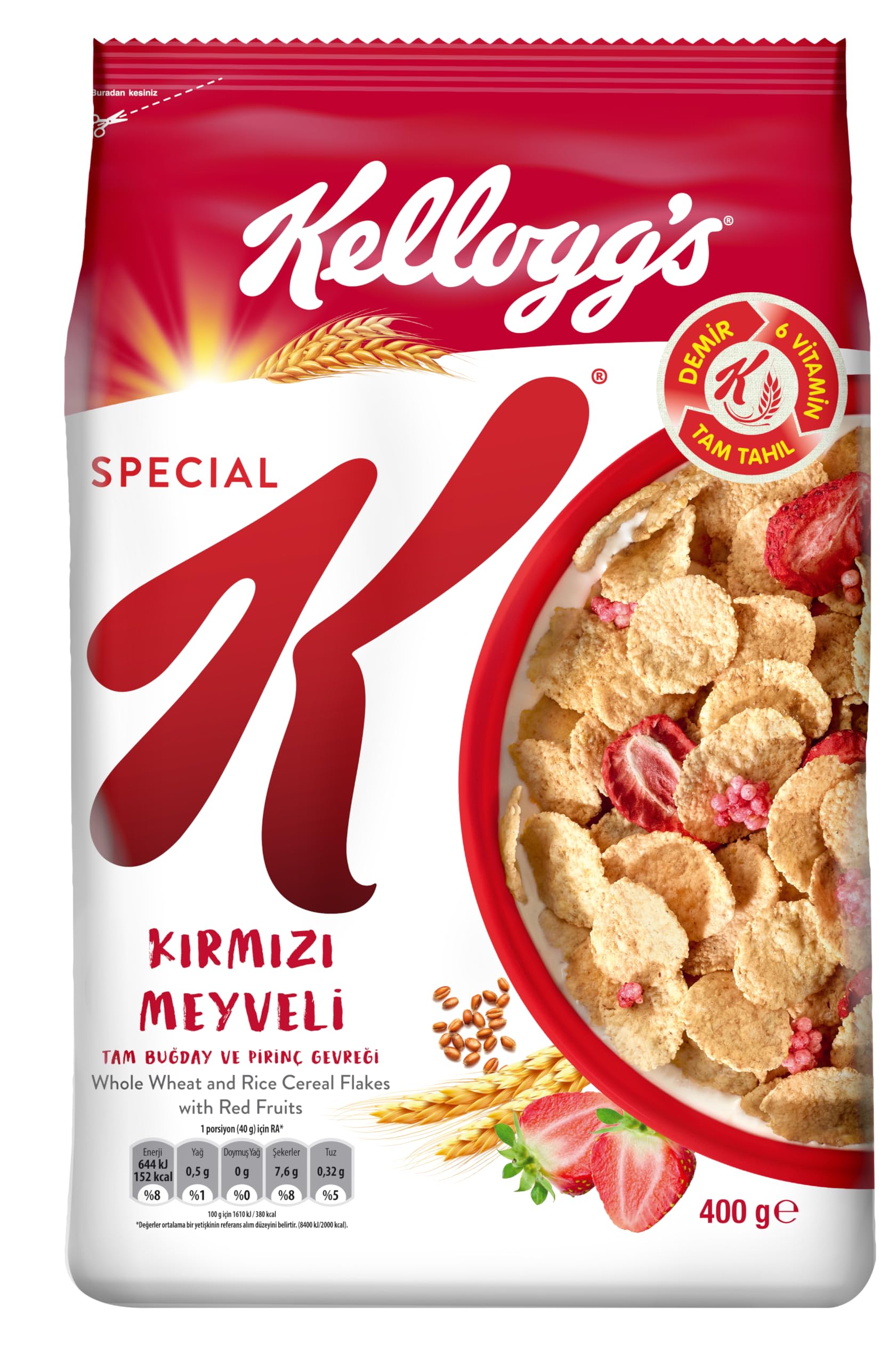 Kellogg's Special K Kırmızı Meyveli 400 Gr