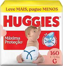 Fralda Descartável Huggies Supreme Care, Tamanho G, 160 Unidades, com Tecnologia Xtra-Flex