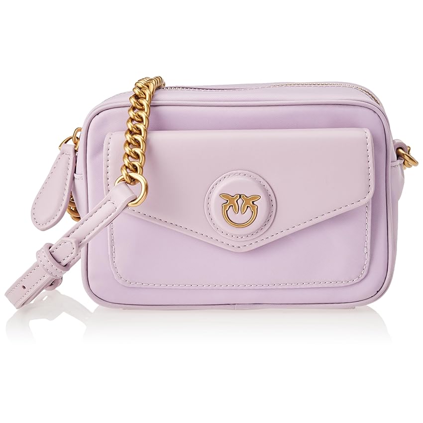 Immagine del prodotto Pinko, GATE CAMERA CASE RECYCLED NYLO Donna, Y48Q_TULIPANO VIOLA-ANTQUE GOLD, One size