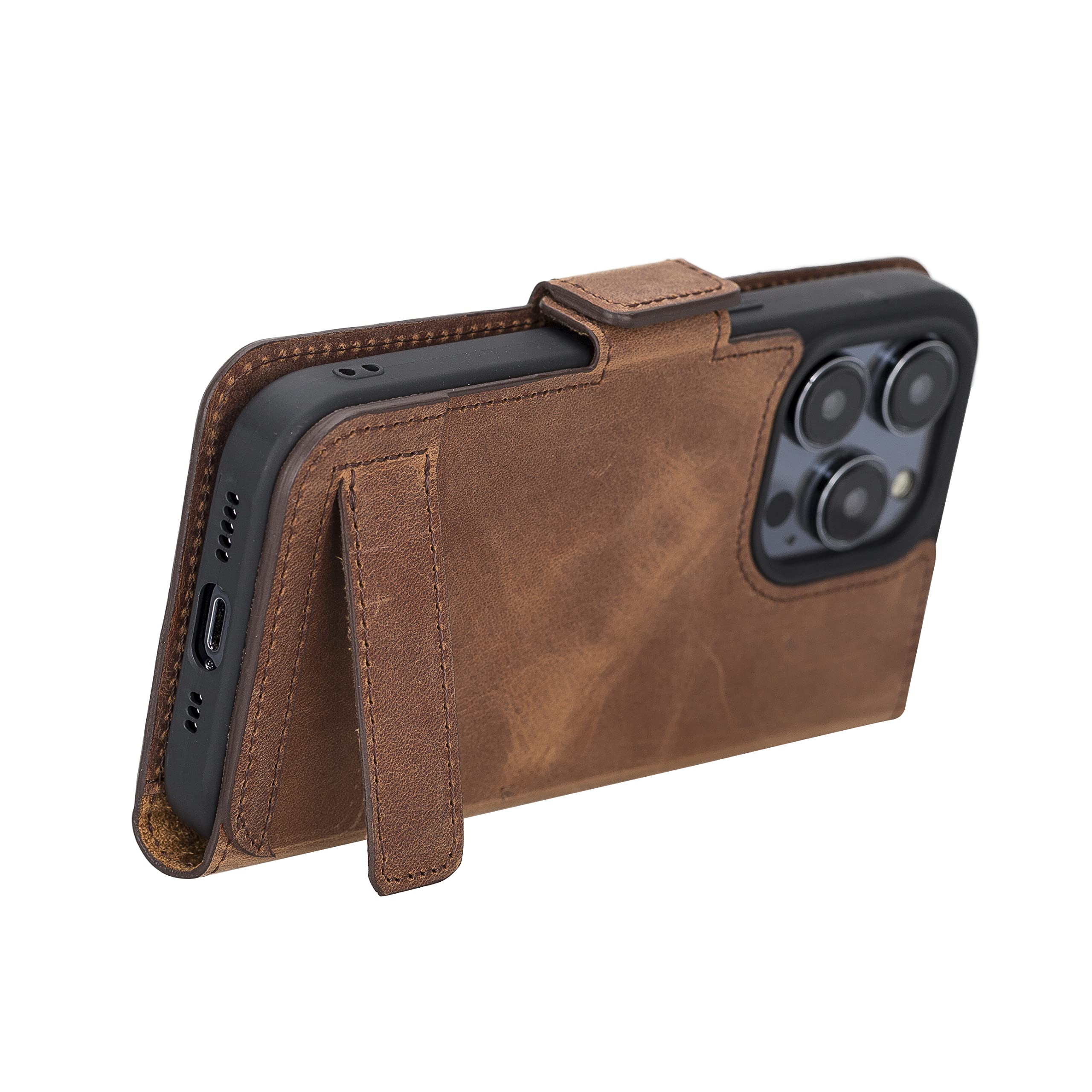 ZONNAVI Cover per iPhone 14 PRO, Flip Custodia Pelle PU con [Slot Cart] [ Supporto Stand] [Magnetica], Cover a Libro Portafoglio per iPhone 14 PRO (Nero