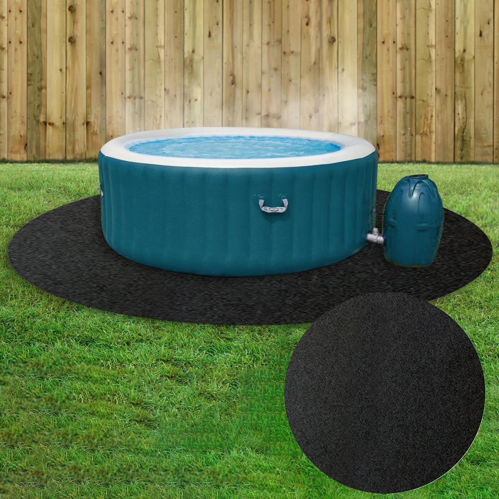 Tapis de Sol pour Liner de Piscine Hors Sol Tapis Protecteur Robuste Rond