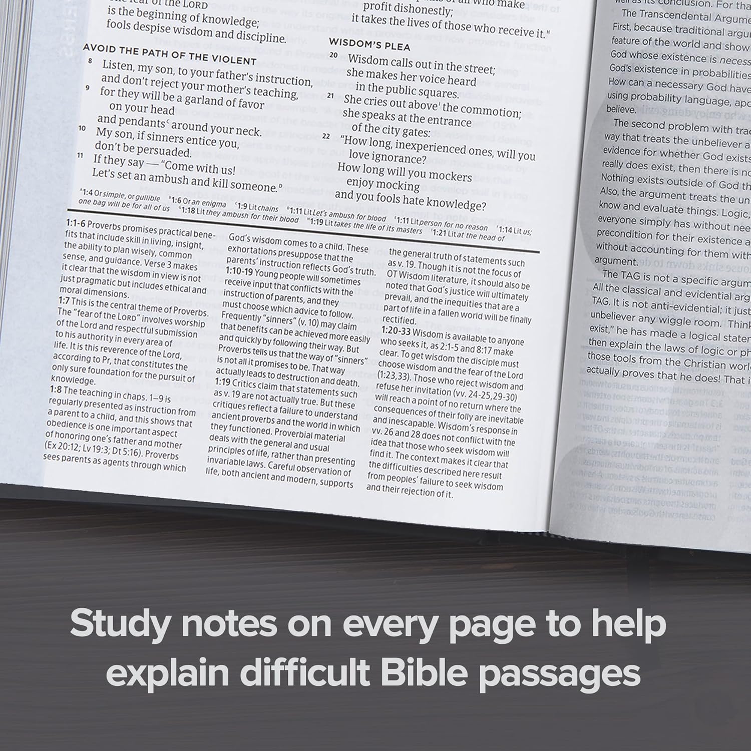 CSB Apologetics Study Bible, Mahogany LeatherTouch, Indexed, Black Letter, Defend Your Faith, Study Notes and Commentary, Articles, Profiles, Full-Color Maps, Easy-to-Read Bible Serif Type - Image 4