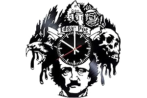 Gothic Wall Clock: Unveil the Mystery with Edgar Poe's Raven