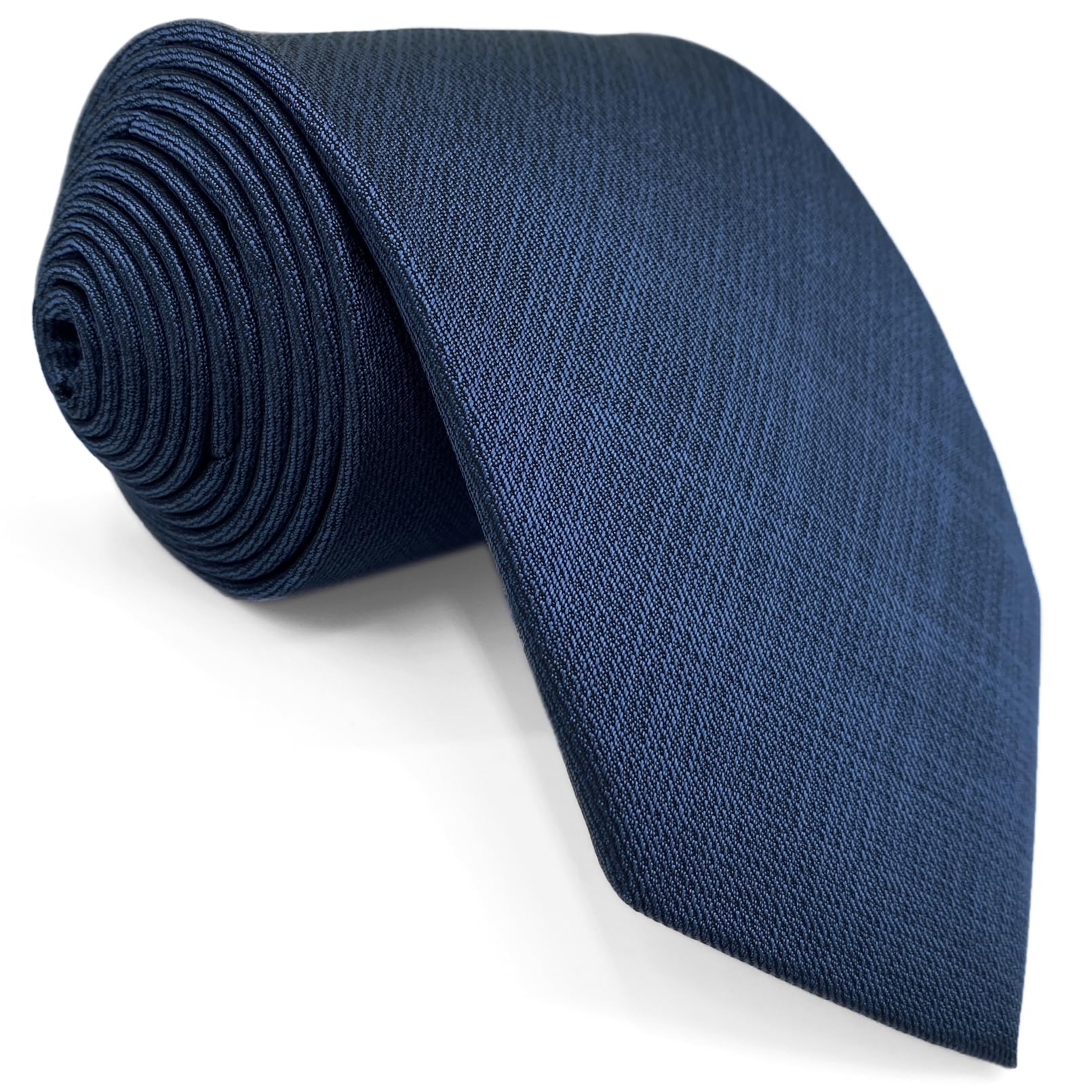 SHLAX&WING メンズ ネクタイ シルク 無地 青い ビジネス ロング 160cm