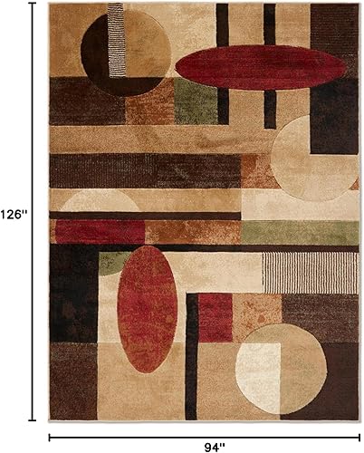 Miniatura 51 de Alfombra de diseño moderno colección Tribeca Jasmine, de 7.83 pies x 10.5 pies, con estampado abstracto en marrón y beige Home Dynamix HD5376-500