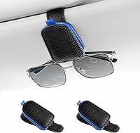 Vista 12 de SINGARO Soporte para lentes de sol para coche, hebilla magnética de cuero para visera de sol, clip para lentes de sol, clip para almacenamiento