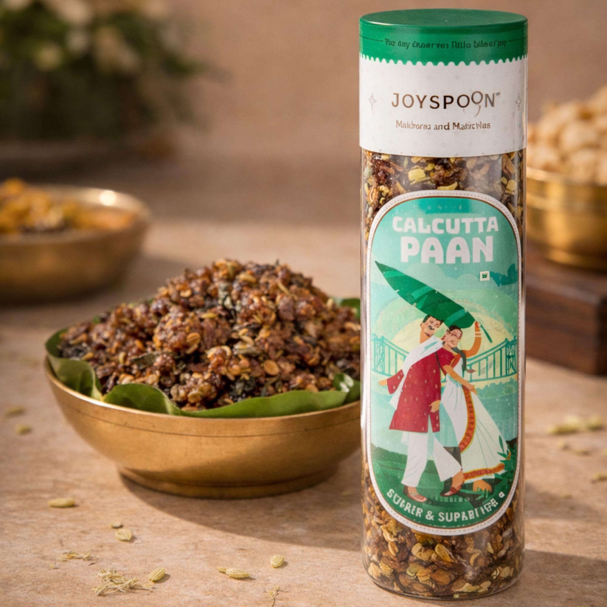 JoySpoon Calcutta Paan Mukhwas Mouth Fresheners | Traditional Meetha Paan Mix | Sweet Pan | After Meal Snacks | No Artificial Colors or Preservatives | 200g