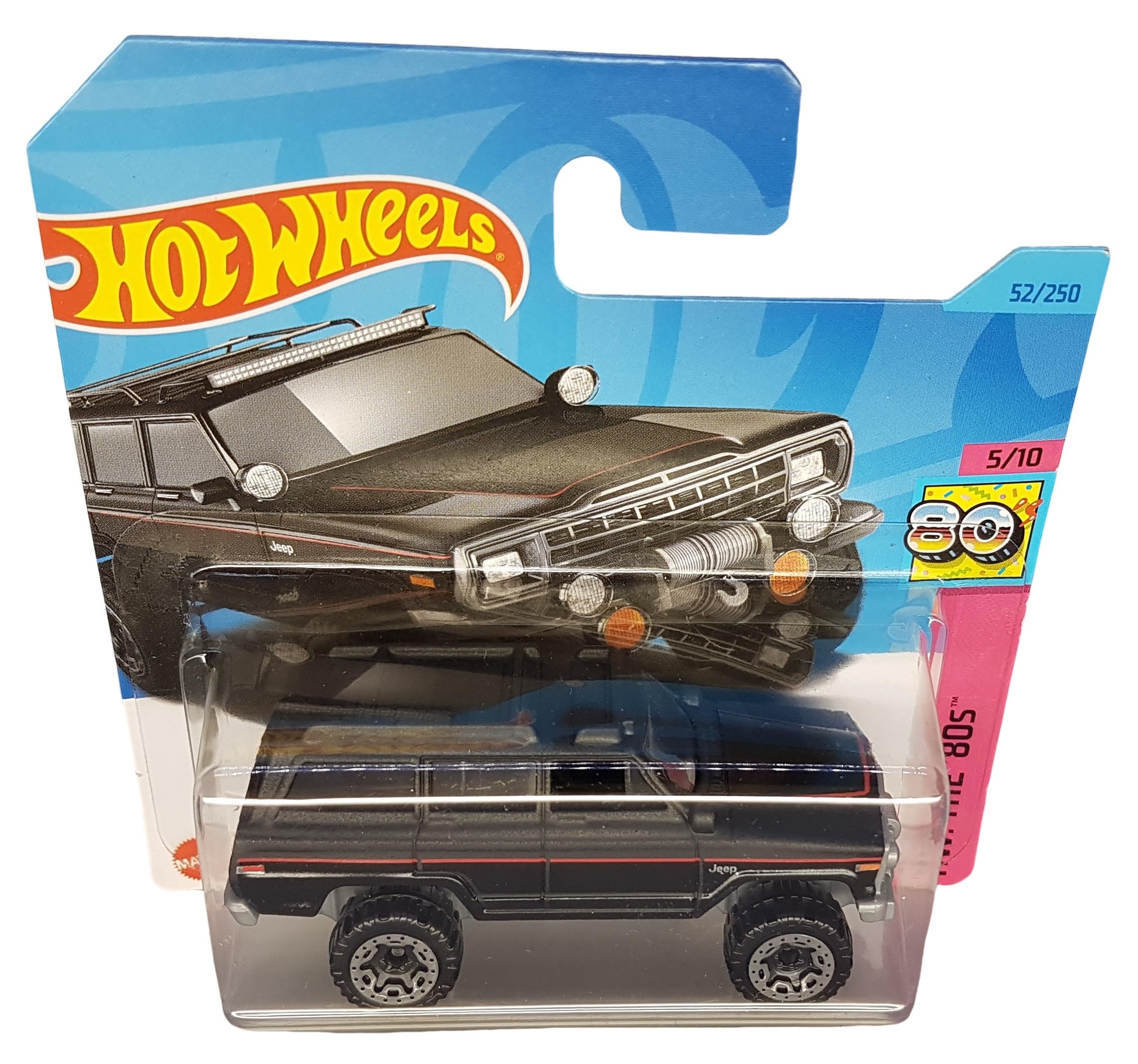 Hot Wheels - 1988 Jeep Wagoneer - HW: The ´80s 5/10 - HKJ63 - Upskirts - Offroad Car - Black Metallic - Mattel 2023 - Image 2