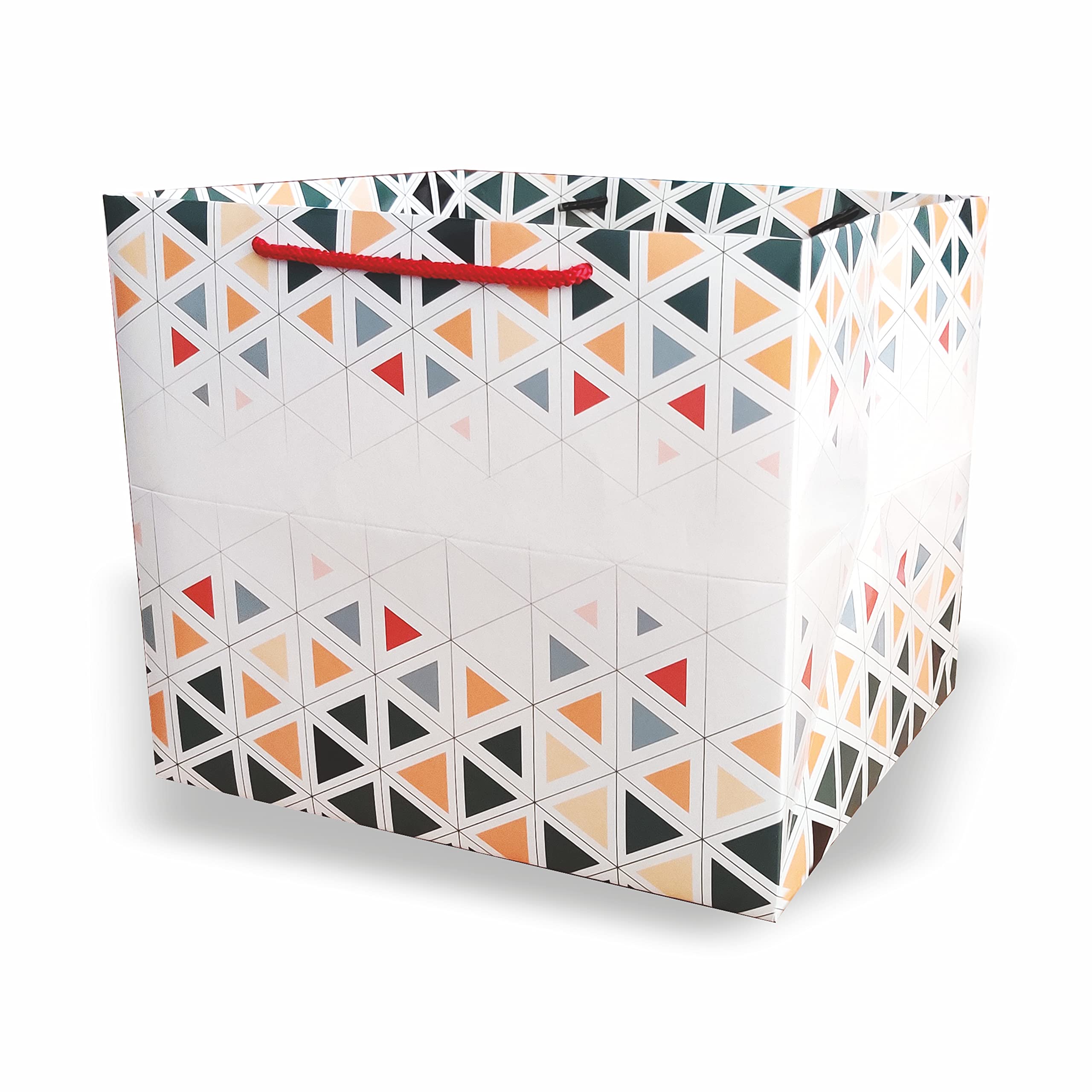 VESTTA -ELEGANCE REDEFINED Gift Paper Bag for Sweets, Return Gifts, Mithai, Cakes, Geometric Design, for Diwali, Birthdays, Weddings, Christmas, Large, 8.5 (H) x 9 (B) x 10 (L) Inches(25) (B09GRZCZ3B) Amazon Price History, Amazon Price Tracker
