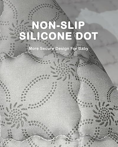 Miniatura 5 de WONDAY Alfombra de juego suave y no tóxica para corralito de bebé, tapete plegable para niños de 71 x 79 pulgadas para bebés de 6 a 12 meses, tapete