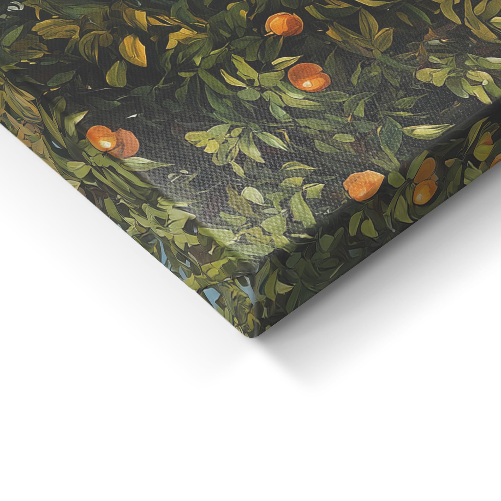 STYLER Tableau sur toile Tuscan Siesta 60 x 80 cm – cour méditerranéenne avec oranger – ambiance toscane chaleureuse – décoration murale italienne – collection Lucid Landscapes