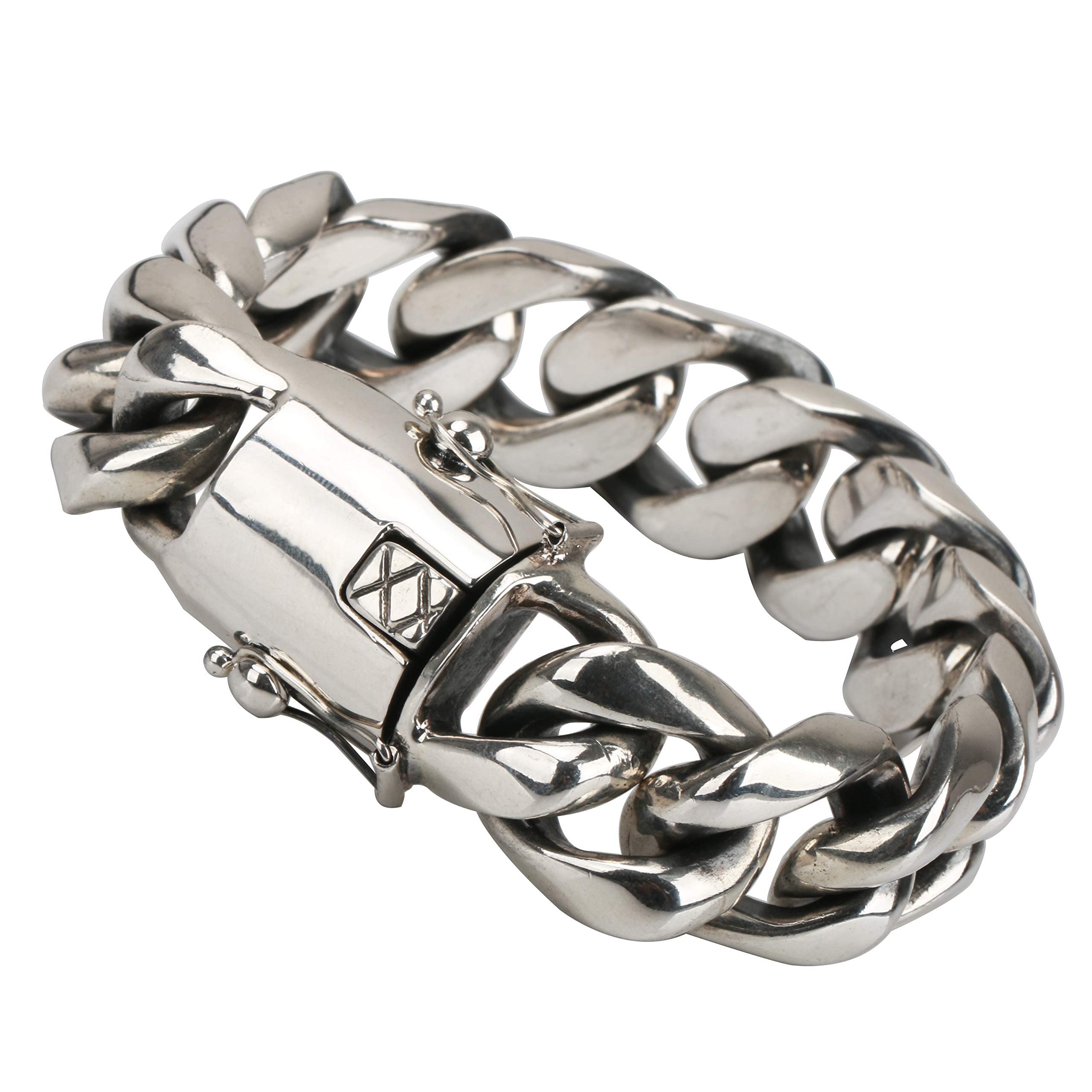 Amazon | [silver KYASYA]超重厚 シルバー925 喜平ブレスレット  