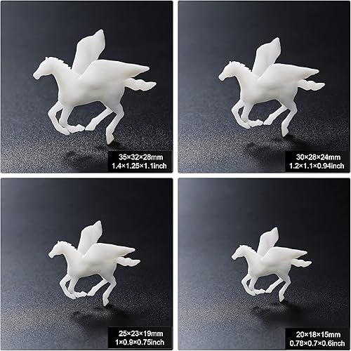 Miniatura 6 de Woohome 14 piezas de relleno de moldes de resina 3D, mini grúa de papel de caballo, papel para aviones, rellenos de resina 3D, suministros de