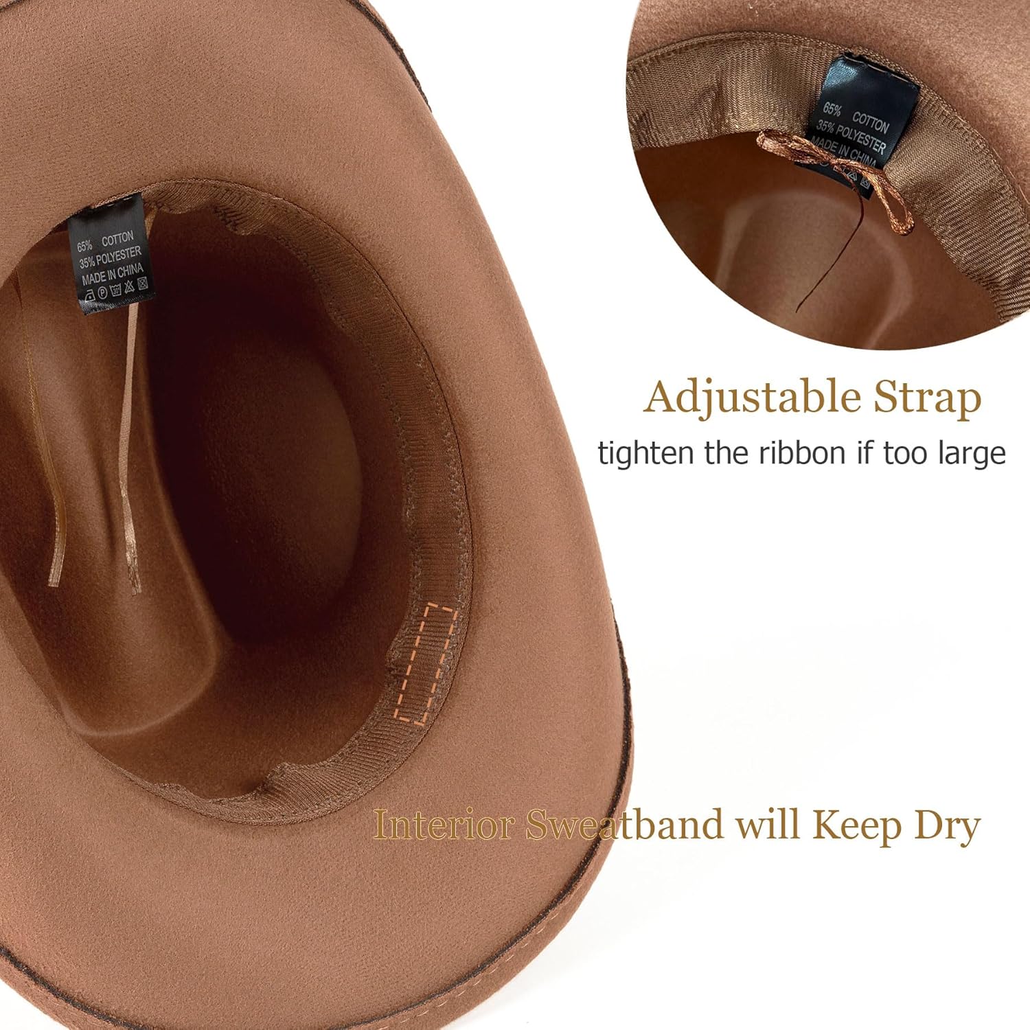 Western Women Cowboy Hat Rhinestones Wide Brim Cowgirl Hat for Disco Music Party - Image 4