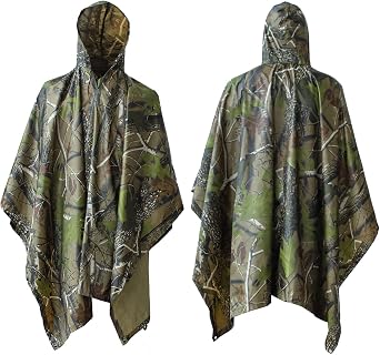 ElifeAcc Waterproof Poncho Multifunctional Rain Poncho Adult Waterproof for Outdoor Activities