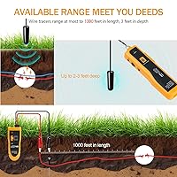 Vista 4 de Localizador de cables subterráneos F02, trazador de cables con auriculares, probador de cables para cables de valla de perros, cables de control