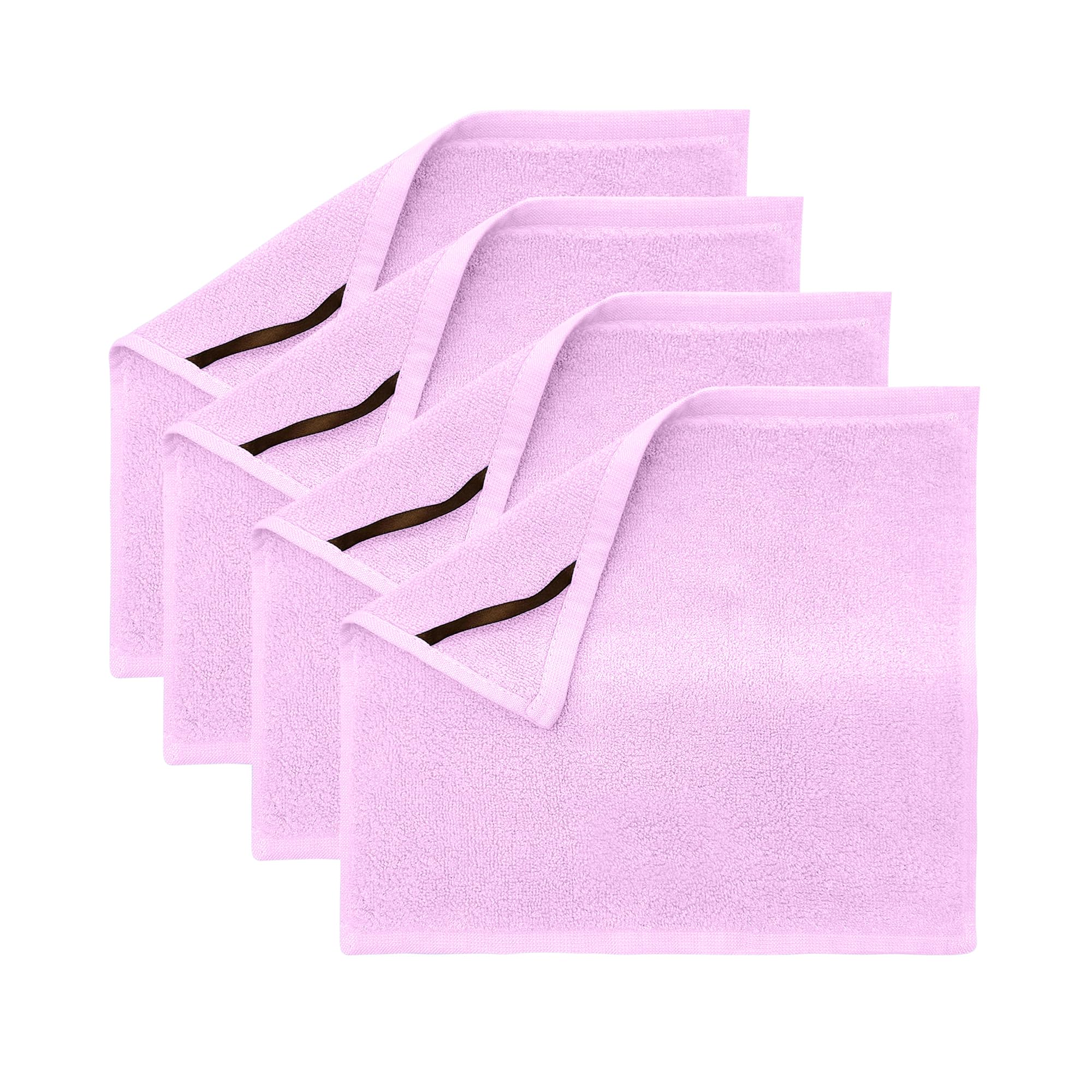 Crafty Cloth Rayon Bamboo Ultra-Soft Washcloths Luxurious, Gentle, and Fast-Drying Towels | 4-Pack 12x12 Machine Washable |Purple