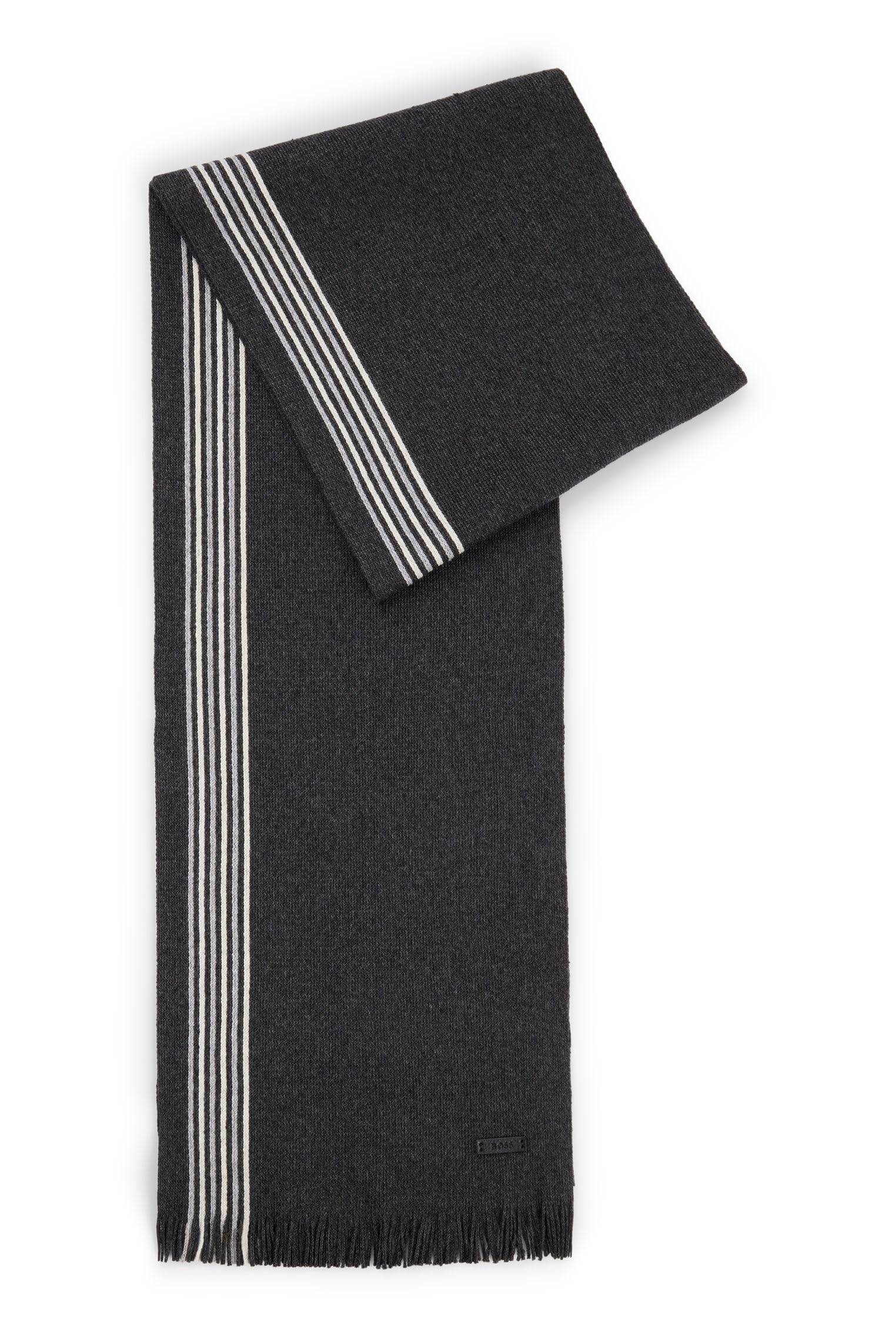 BOSS Herren Enzo SET Geschenk-Set aus Schal und Mütze aus Raschel-Strick