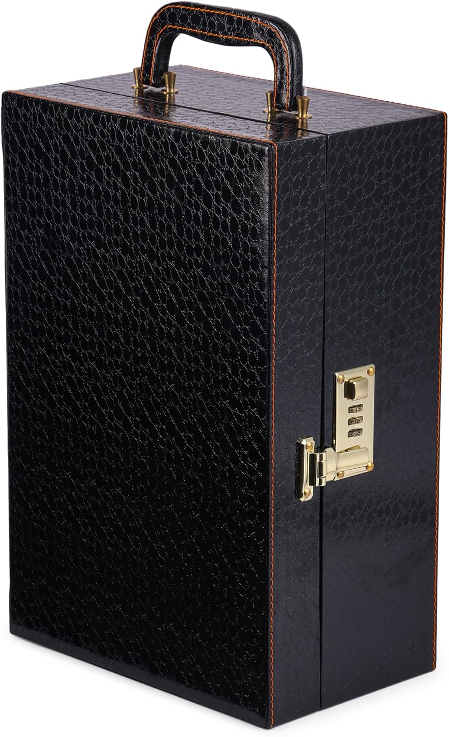 3 Glass Crock Black Portable Travel Bar Set with Whiskey Glasses, Gift to Husband, Leatherette Bar Set, Bar Set Picnic Travel bar Set, Bar Set for car, for Corporate Gift