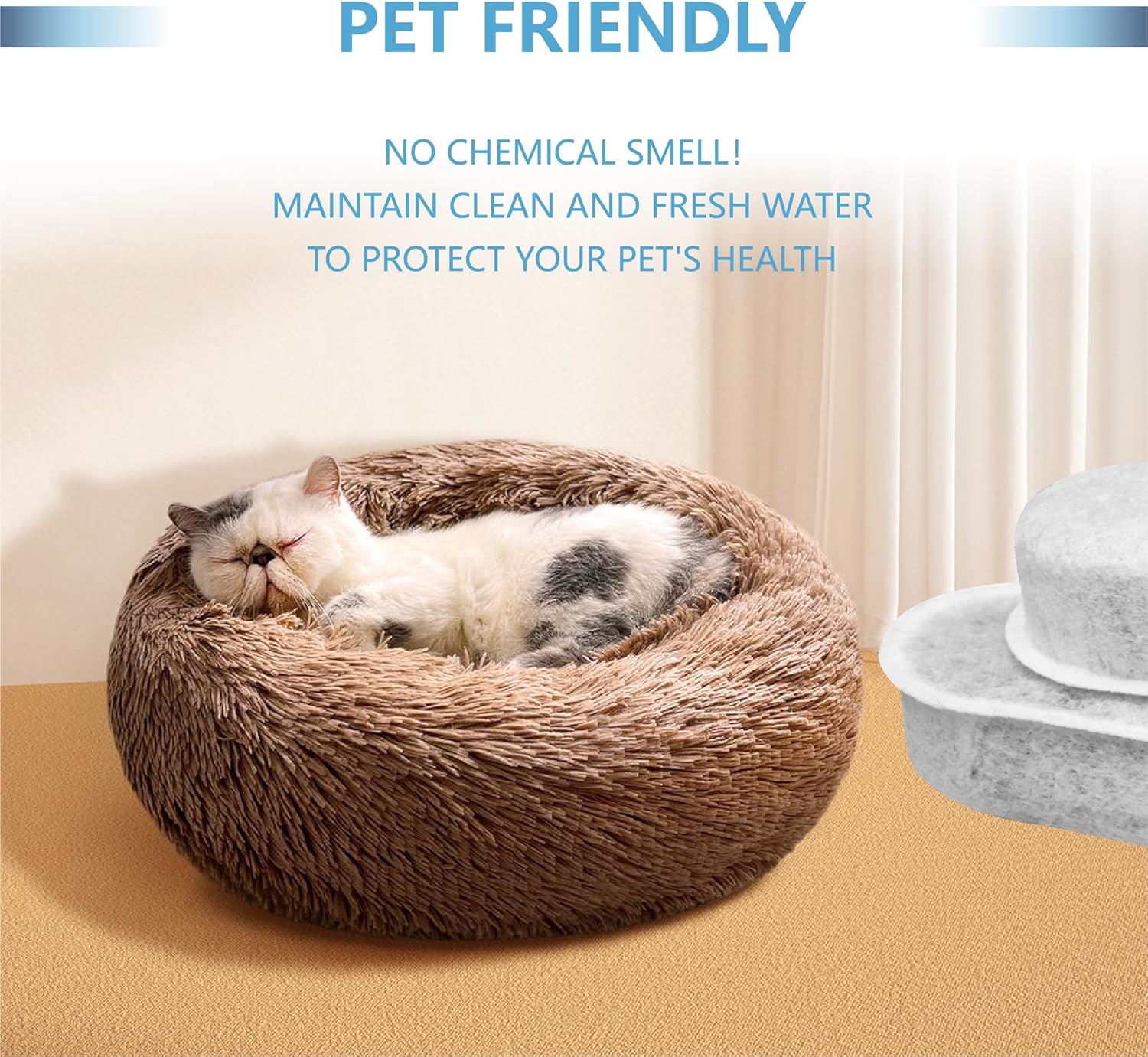 Cat Water Fountain Charcoal Replacement Filters Compatible with W600 Large Dog Water Fountain 205oz/6L Automatic Pet Dog Water Bowl Drinking Dispenser (6 Pack) - Image 6