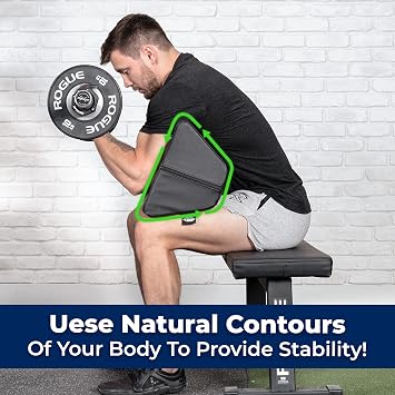 Preacher Pad by ABMAT- Portable Preacher Curl Bench, Barbell & Dumbbell Biceps Triceps Isolator, Seated Arm Isolated Barbell Dumbbell Biceps Station Home Gym
