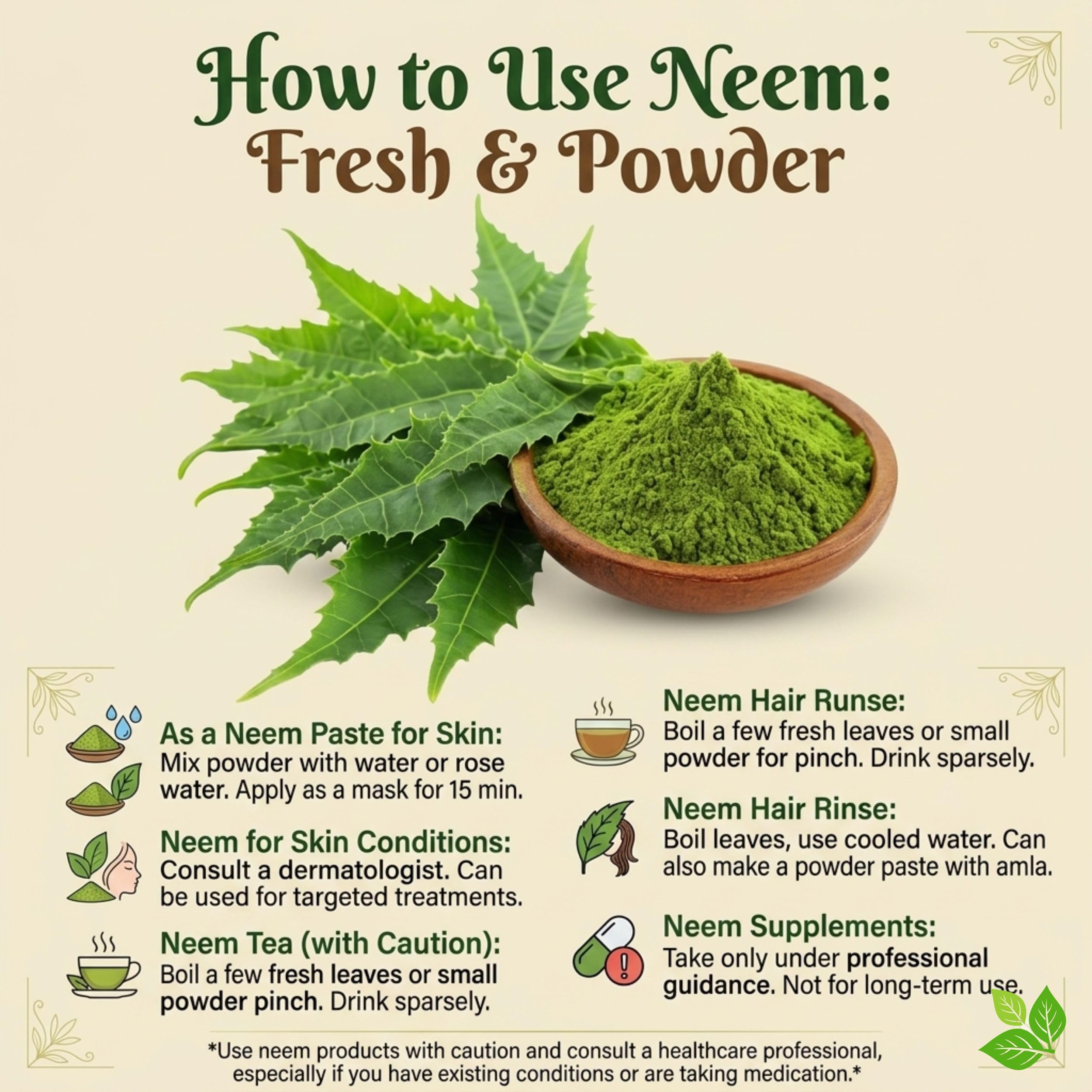 Neem Powder 400g | 100% Pure | Organic Neem Leaf Powder | Natural Ayurvedic Herbal Powder | Azadirachta Indica | Hair Care | Scalp Care | Face Pack | Skin Care | DIY Beauty Care | Men & Women — Amazon image 3