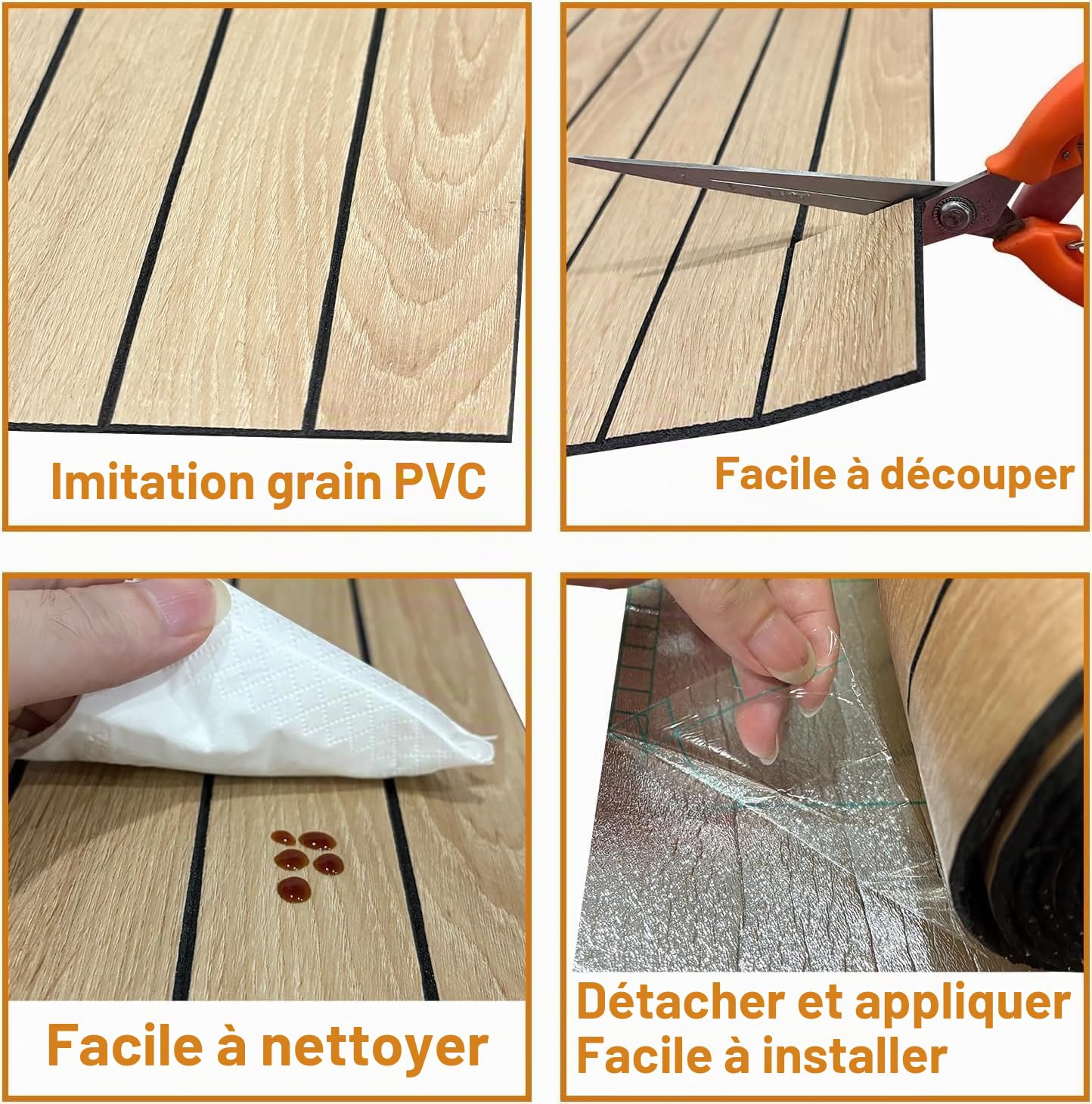 AMIGO Panneaux en placage bois autocollants, 1,2 m² - 1 pièce 300 x 40 x 0.3 cm Panneaux muraux 3D aspect bois,Salon, bureau,Chêne clair