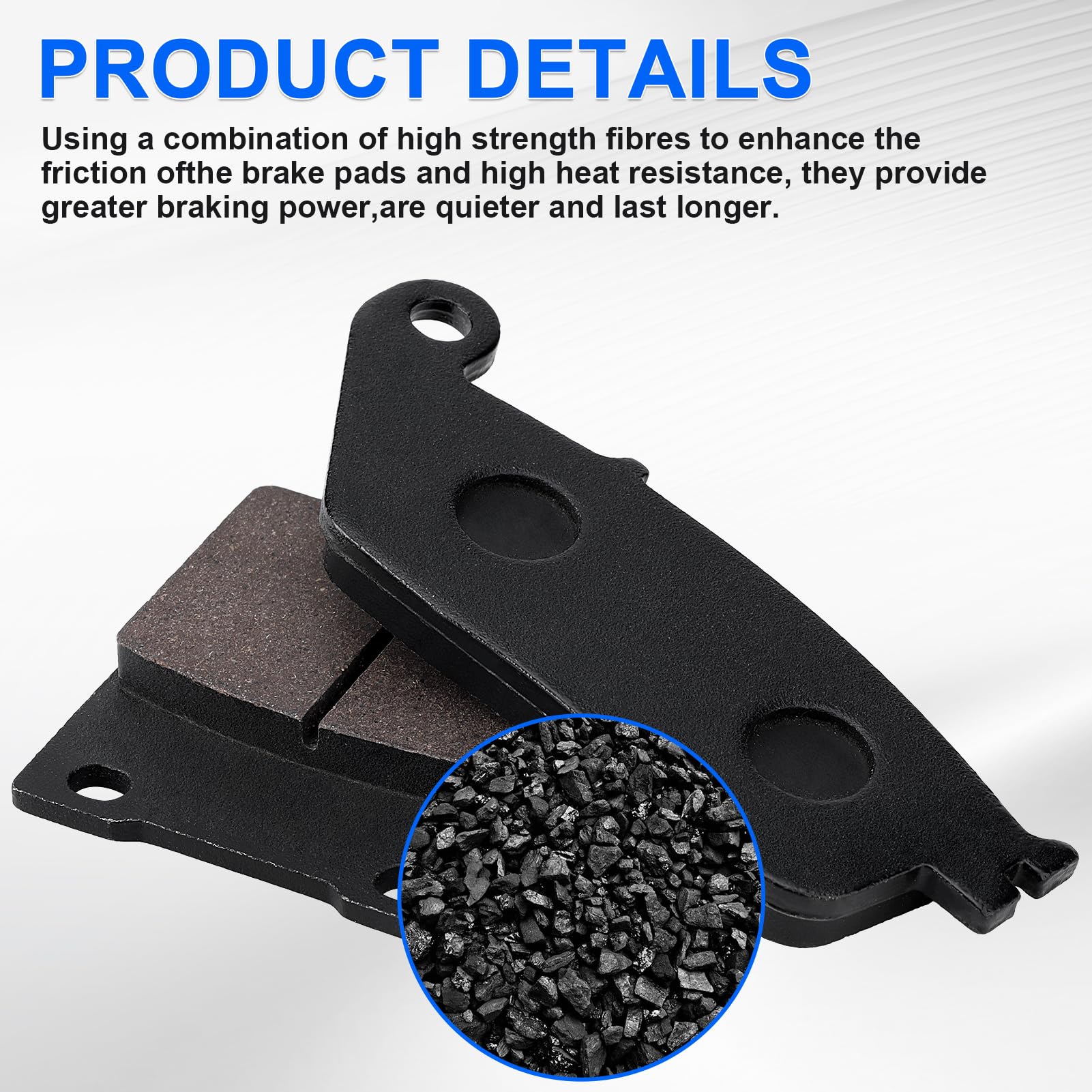 Bremsbeläge Vorne und Hinten für Suzuki GSF 600 BANDIT 1995-1999 / Suzuki GSX 400 R/S/T/ZR/ZS/ZT 1994-1996 / Suzuki GSX 650 ST/SV/SW/SX Faired Bandit 1995-1999 / GSF 650 S/T/V/W/X 1995-1999