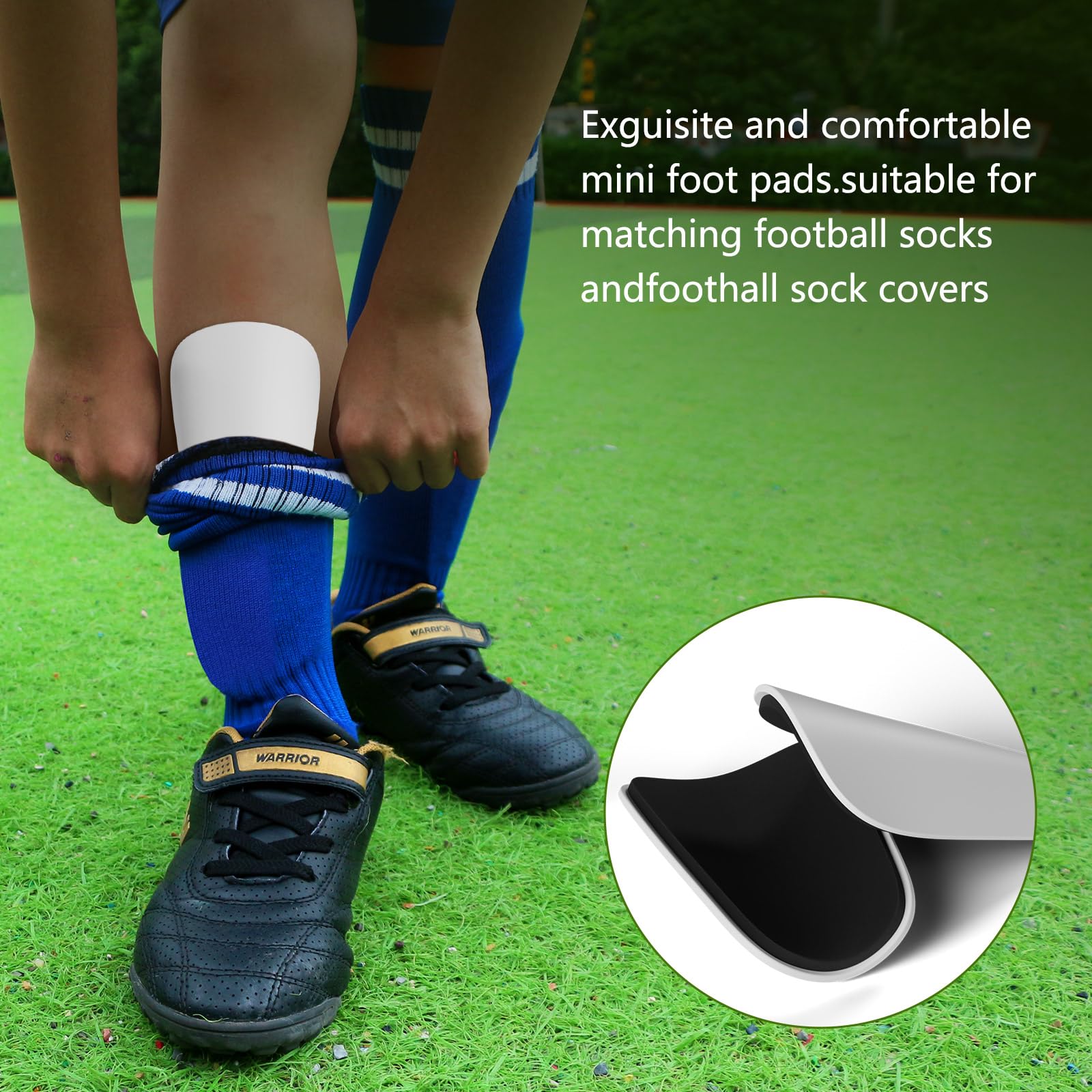 CLOPAE Mini ochraniacze piszczeli do piłki nożnej, mini Football Shin Pads, 8 x 5 cm ochraniacze piszczeli dla dzieci, do piłki nożnej, małe ochraniacze piszczeli dla dzieci, chłopców i dziewczynek
