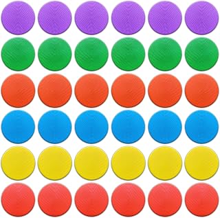 Poly Spot Markers 9 inch Non-Slip Rubber Agility Training Markers Floor Dots Flat Field Cones for Football, Soccer, Basketball, School Exercise Drills, Dance Practice