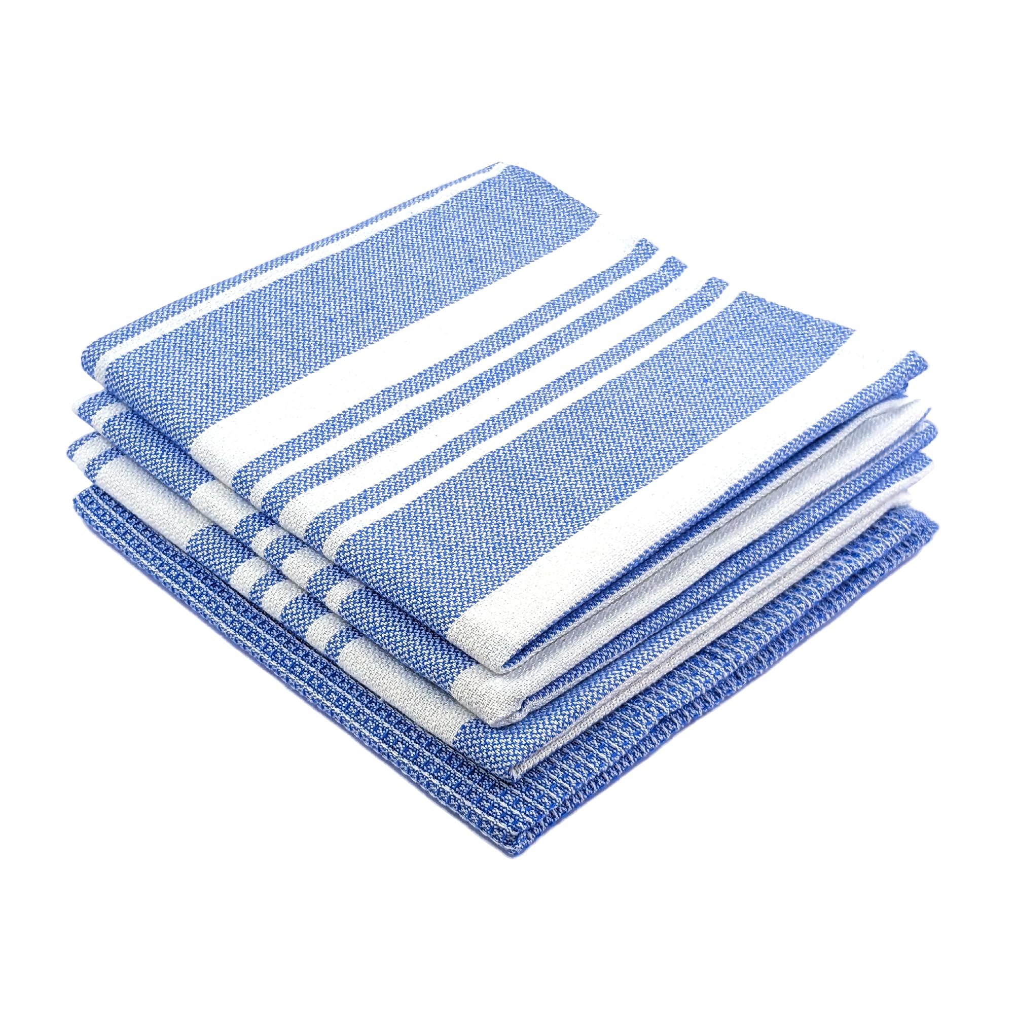 IndiHaus Cotton Multi-Purpose Kitchen Hand Towels | Waffle & Stripes | (Large 60 x 40 cm) Lunch, Dish Towel (Set of 4, Blue) (B0C43WB79X) Amazon Price History, Amazon Price Tracker