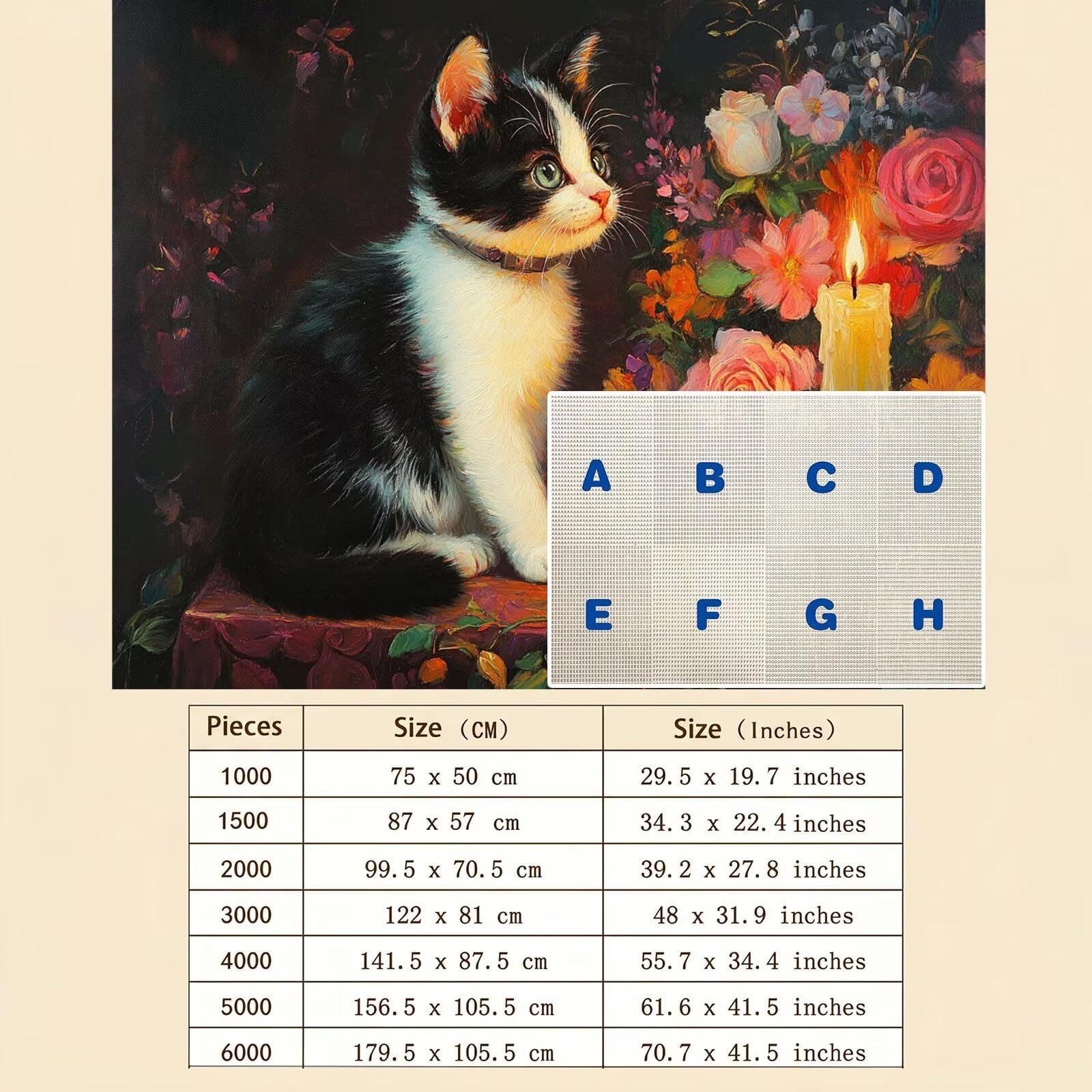 Puzzle 2000 Pezzi Classici, Puzzle gatto fiore-3 99 x 70 cm, Gioco Educativo e Antistress in Legno con Poster Incluso, Ttività DIY per Famiglia, Regalo per Appassionati, Decor Parete Casa, f0-706