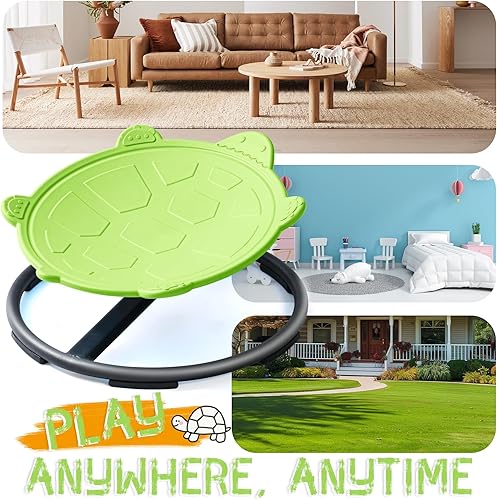 Miniatura 7 de Silla giratoria de tortuga para niños autistas, juguete giratorio sensorial, silla giratoria para niños con autismo, asiento giratorio sensorial