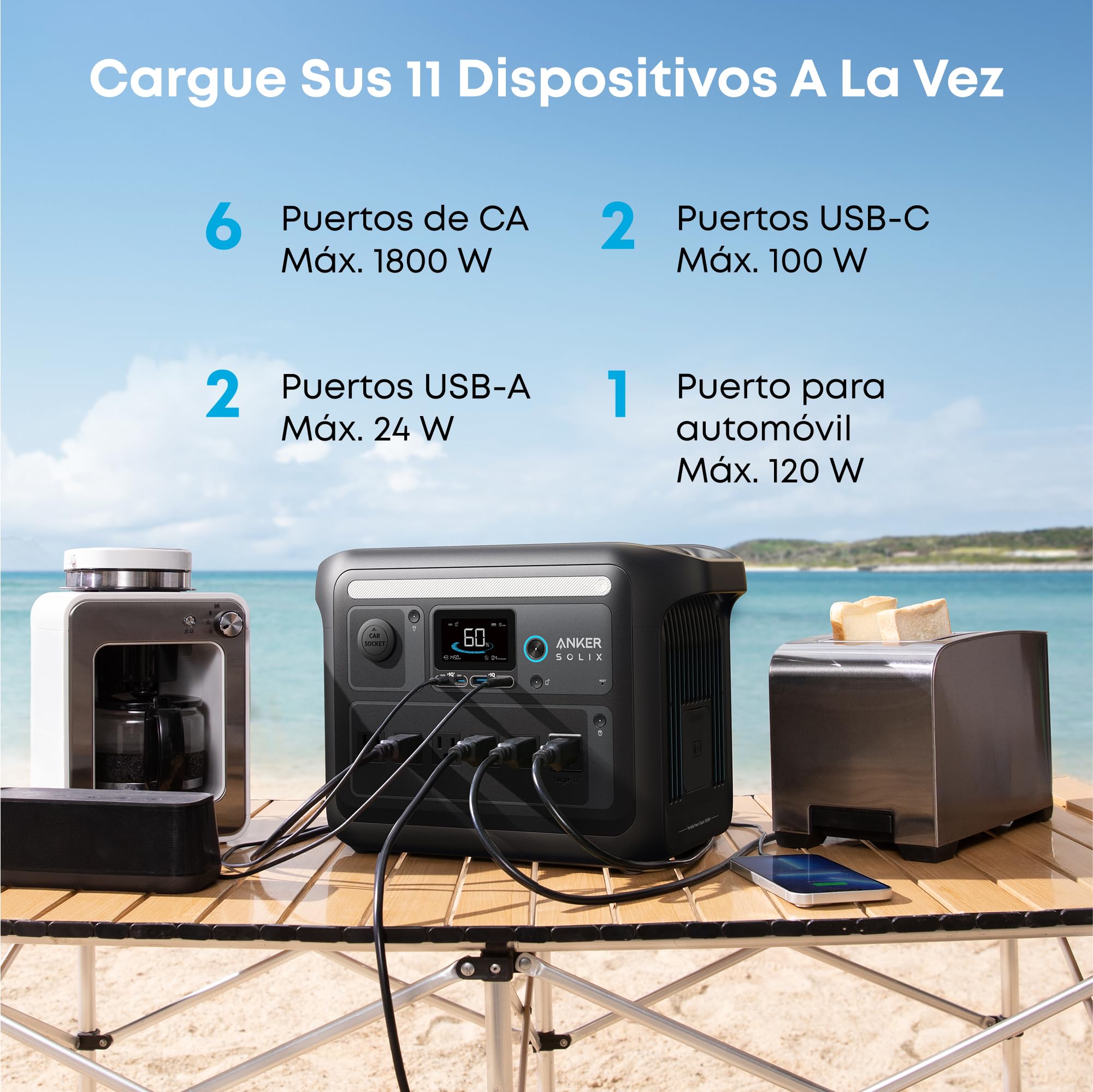 Amazon.com : Anker SOLIX C1000 Portable Power Station（Black